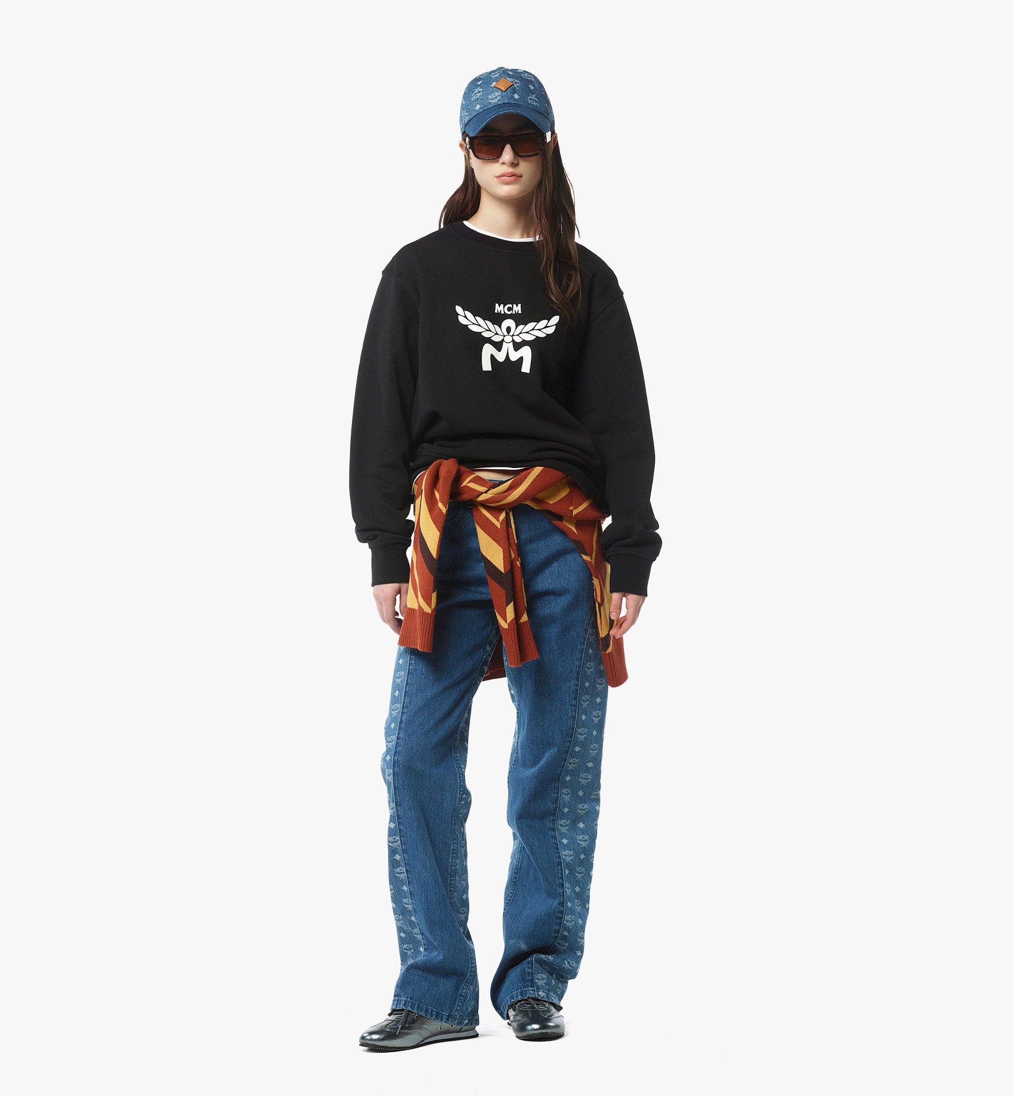 MCM Sweatshirt classique à logo en coton biologique Black MHAFSMM02BK00L Plus de photos 4