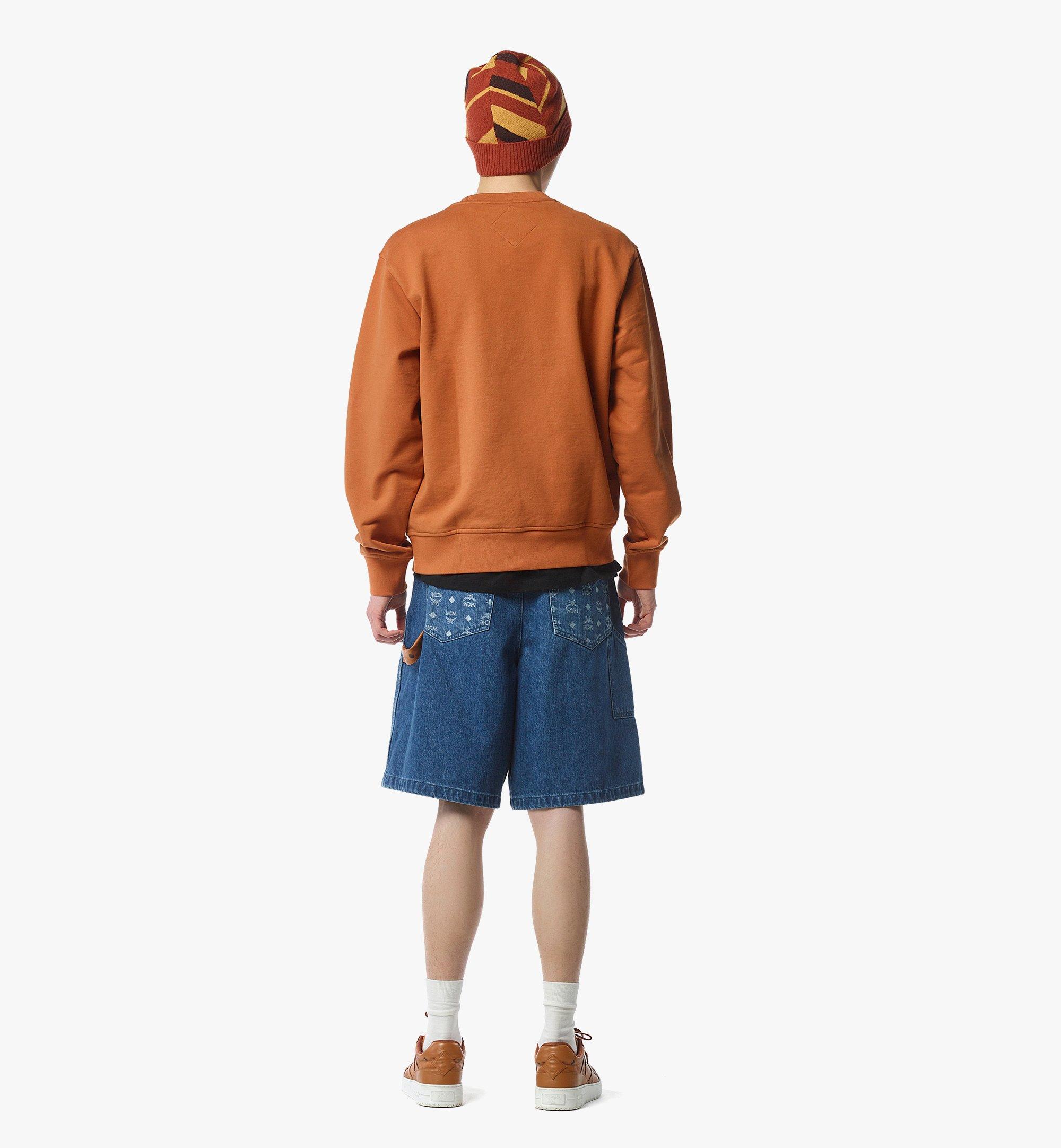 MCM Classic Logo Sweatshirt in Organic Cotton Cognac MHAFSMM02CO00L Alternate View 3
