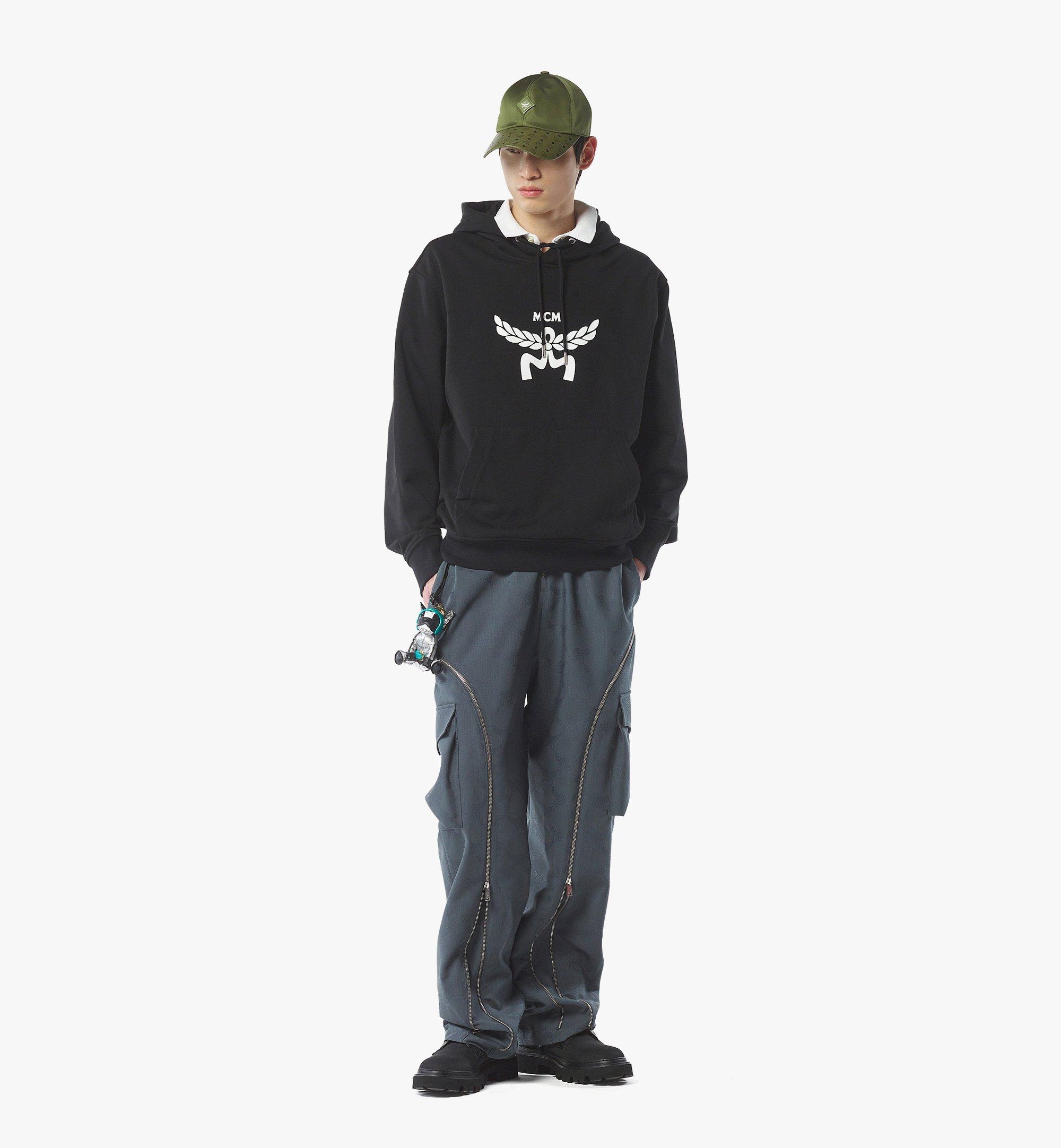 MCM Klassischer Logo-Kapuzenpullover aus Bio-Baumwolle Black MHAFSMM03BK00L Noch mehr sehen 2