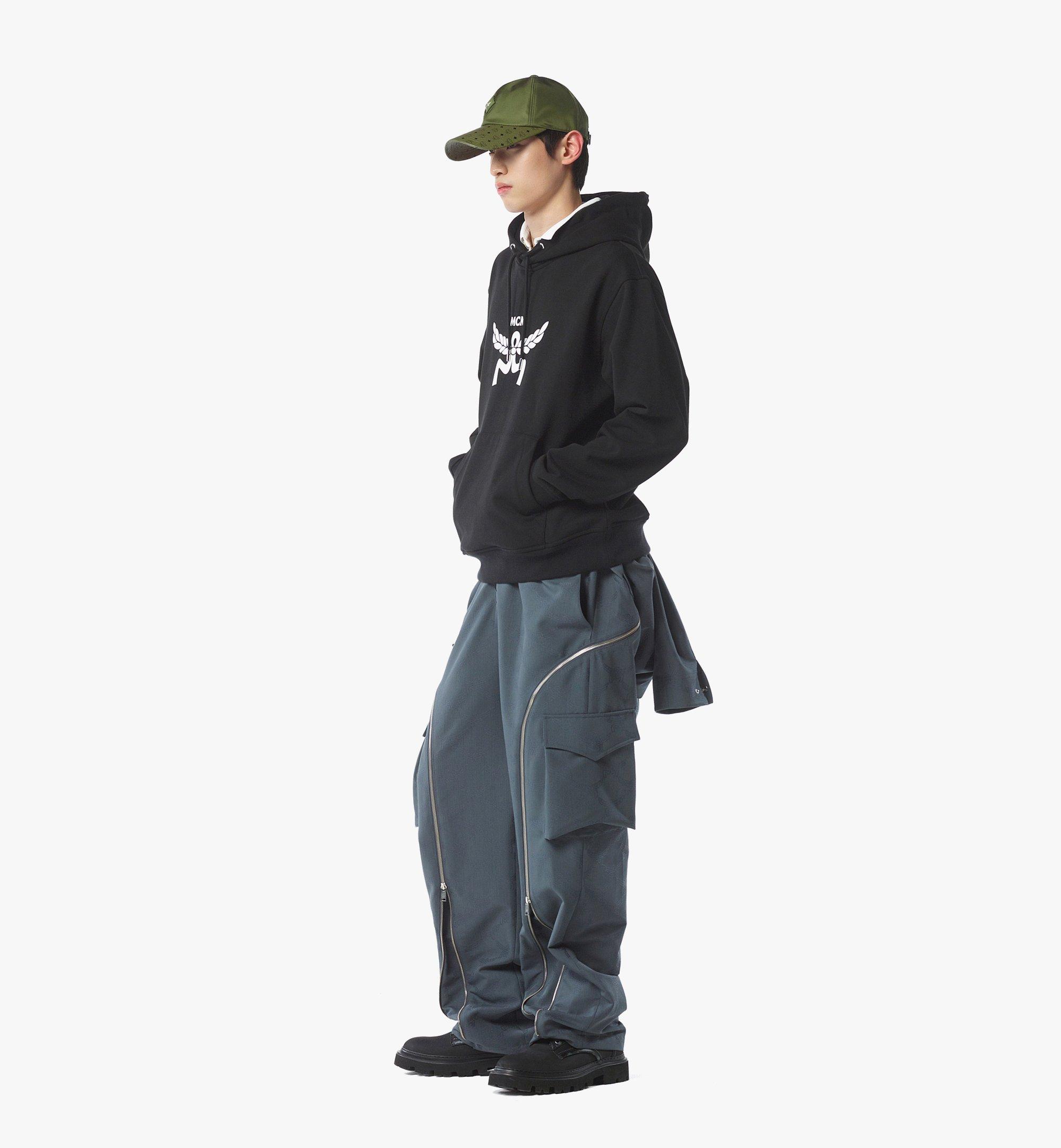 MCM Klassischer Logo-Kapuzenpullover aus Bio-Baumwolle Black MHAFSMM03BK00L Noch mehr sehen 2