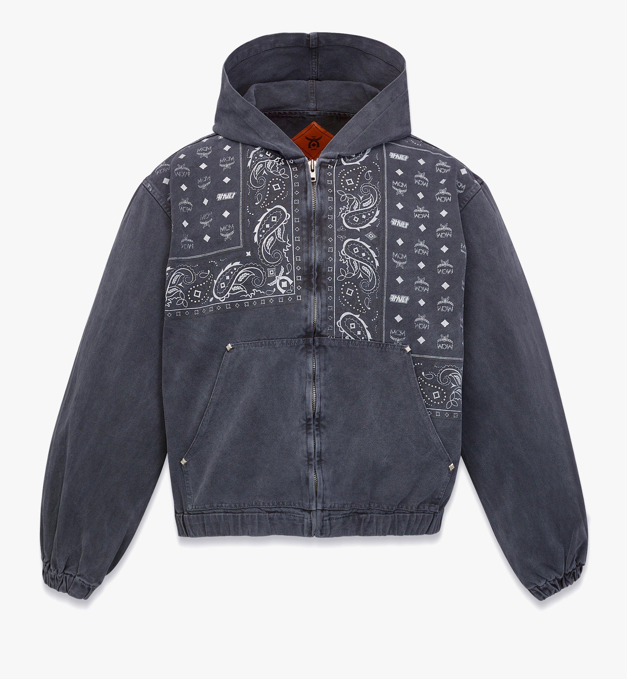 MCM x KASINA Bandana Monogram Zip Hoodie in Oxford Cotton