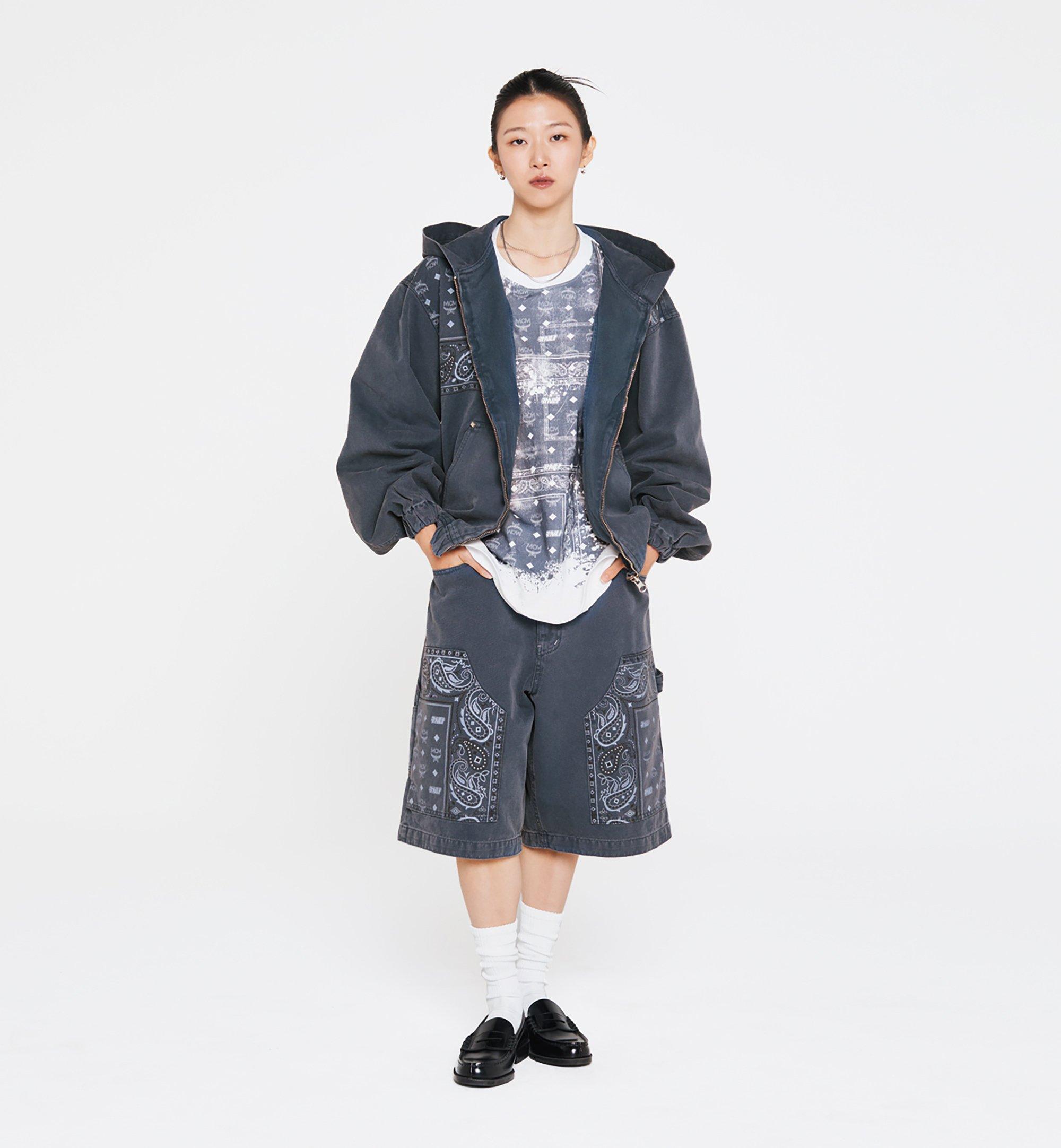 MCM x KASINA Bandana Monogram Zip Hoodie in Oxford Cotton