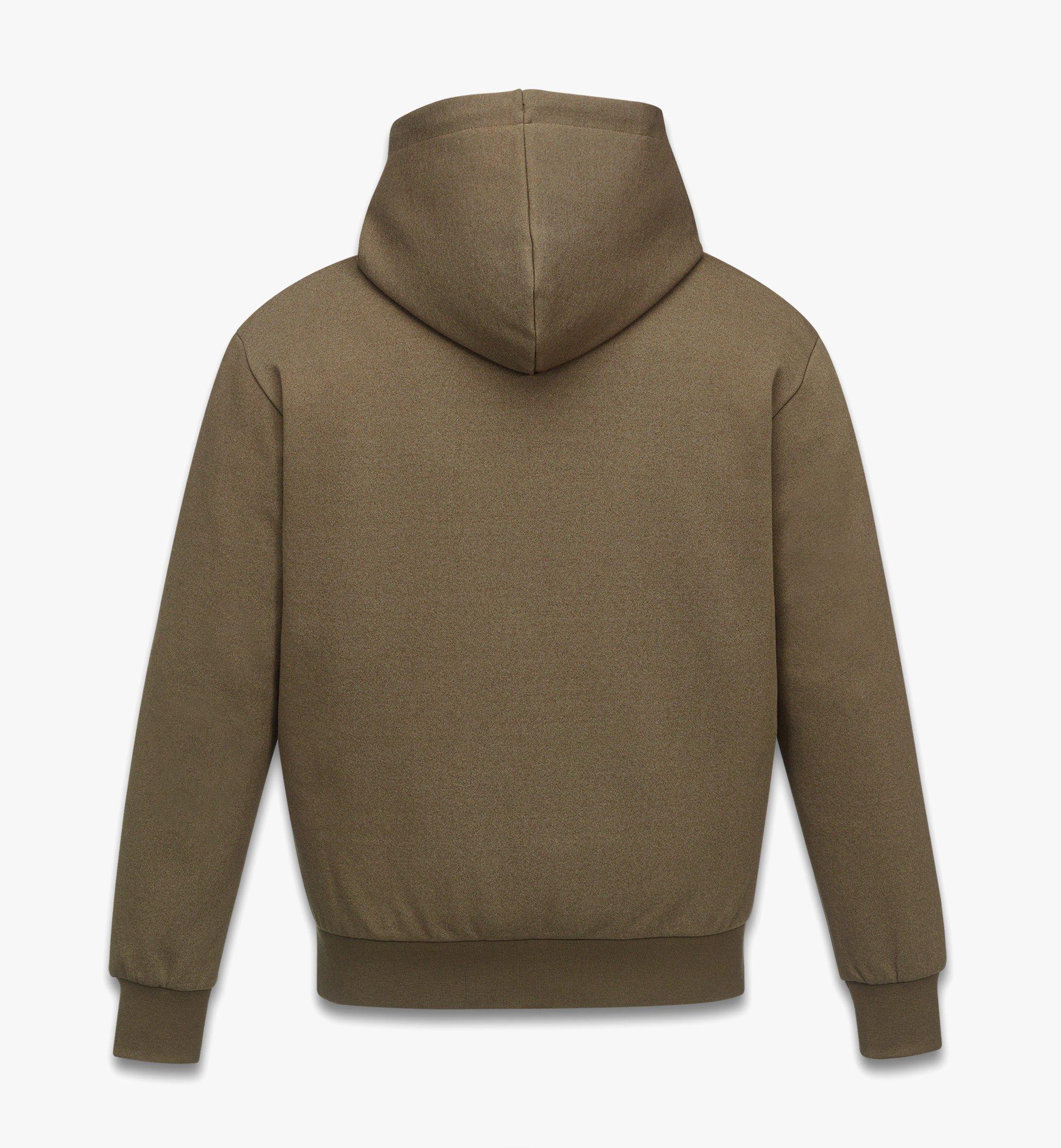 MCM Essential Logo Patch Ponte Hoodie Beige MHAGSBC01GK00L Alternate View 1