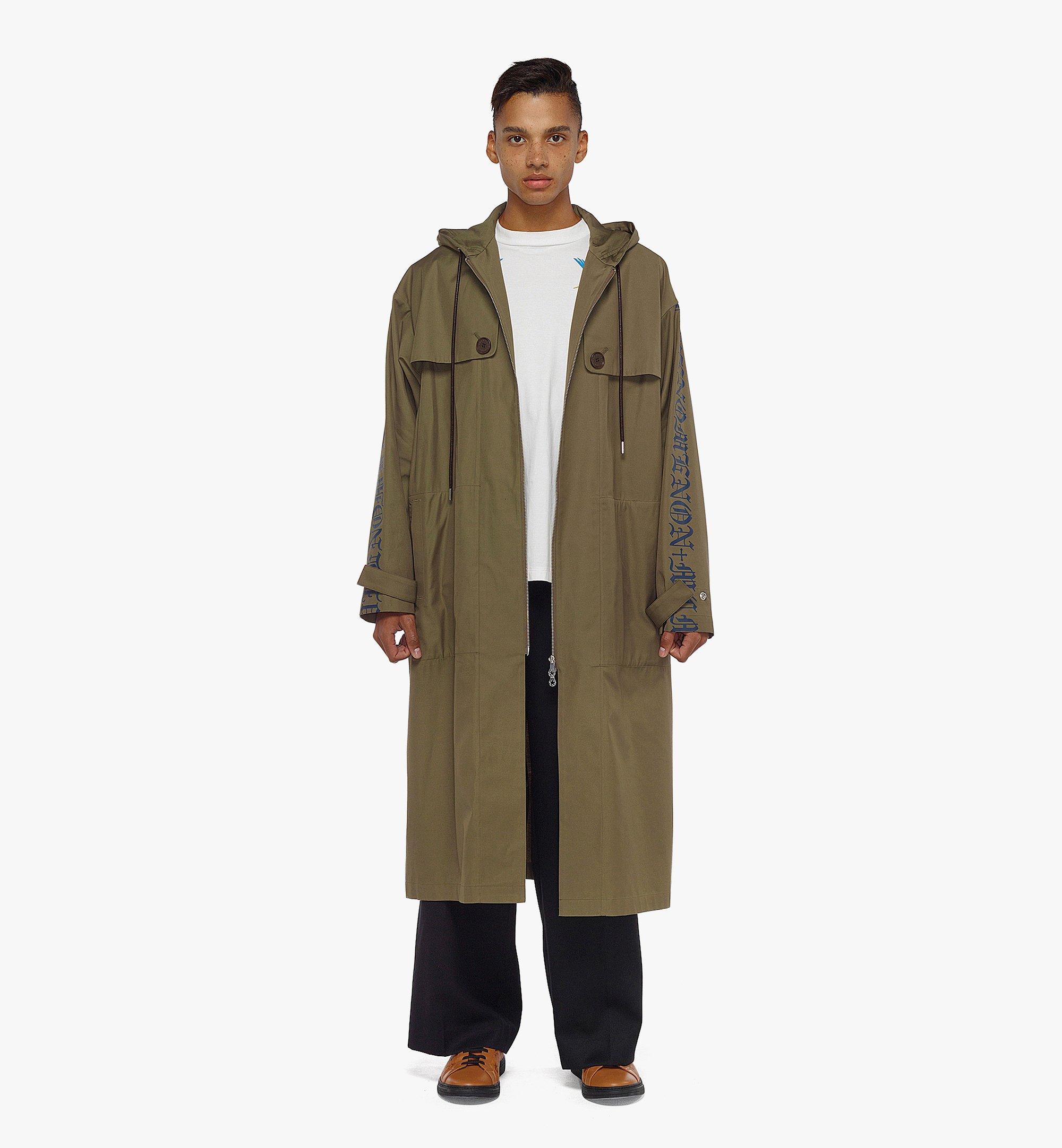 MCM Men’s PHENOMENON+MCM Hooded Long Coat in Gabardine Beige MHCCAJP01IY00M Alternate View 2