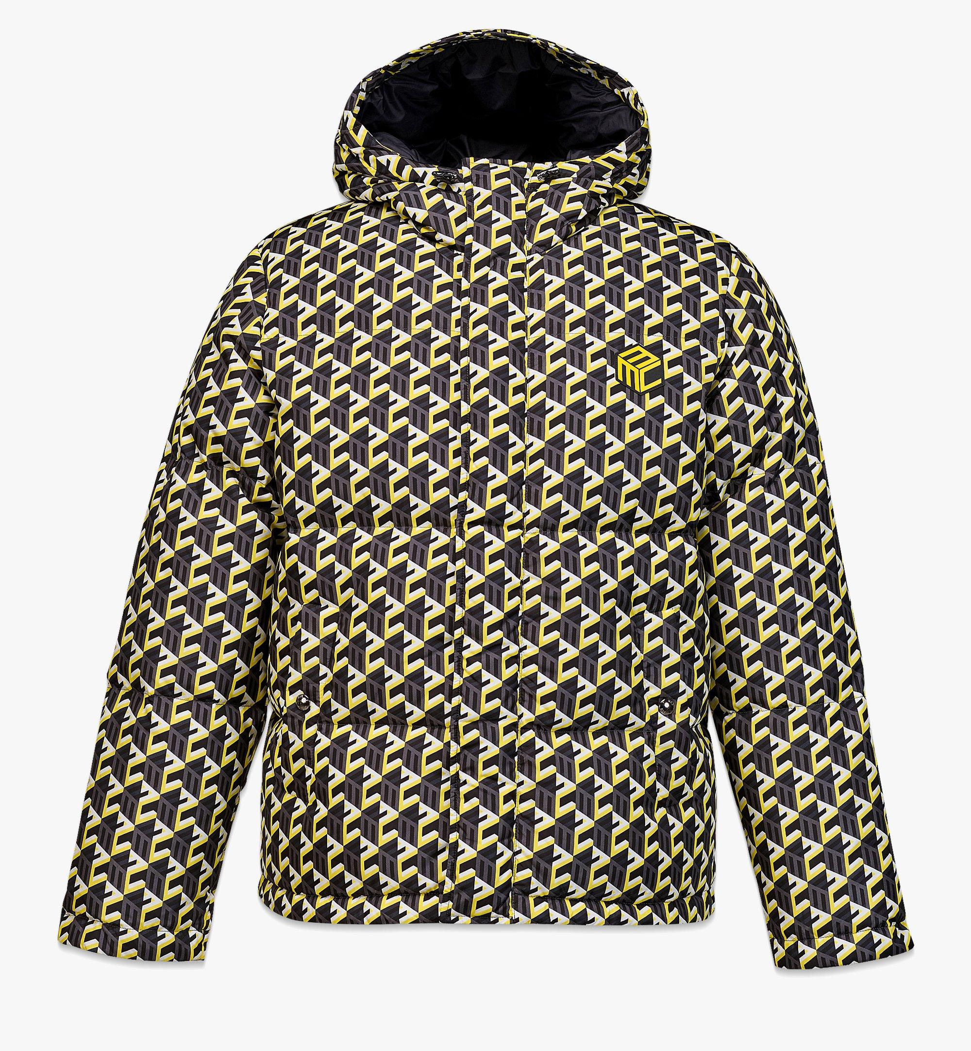 MCM 男士Cubic Monogram印花尼龙派克大衣 Yellow MHCCSCK02YW00M 更多视角 1