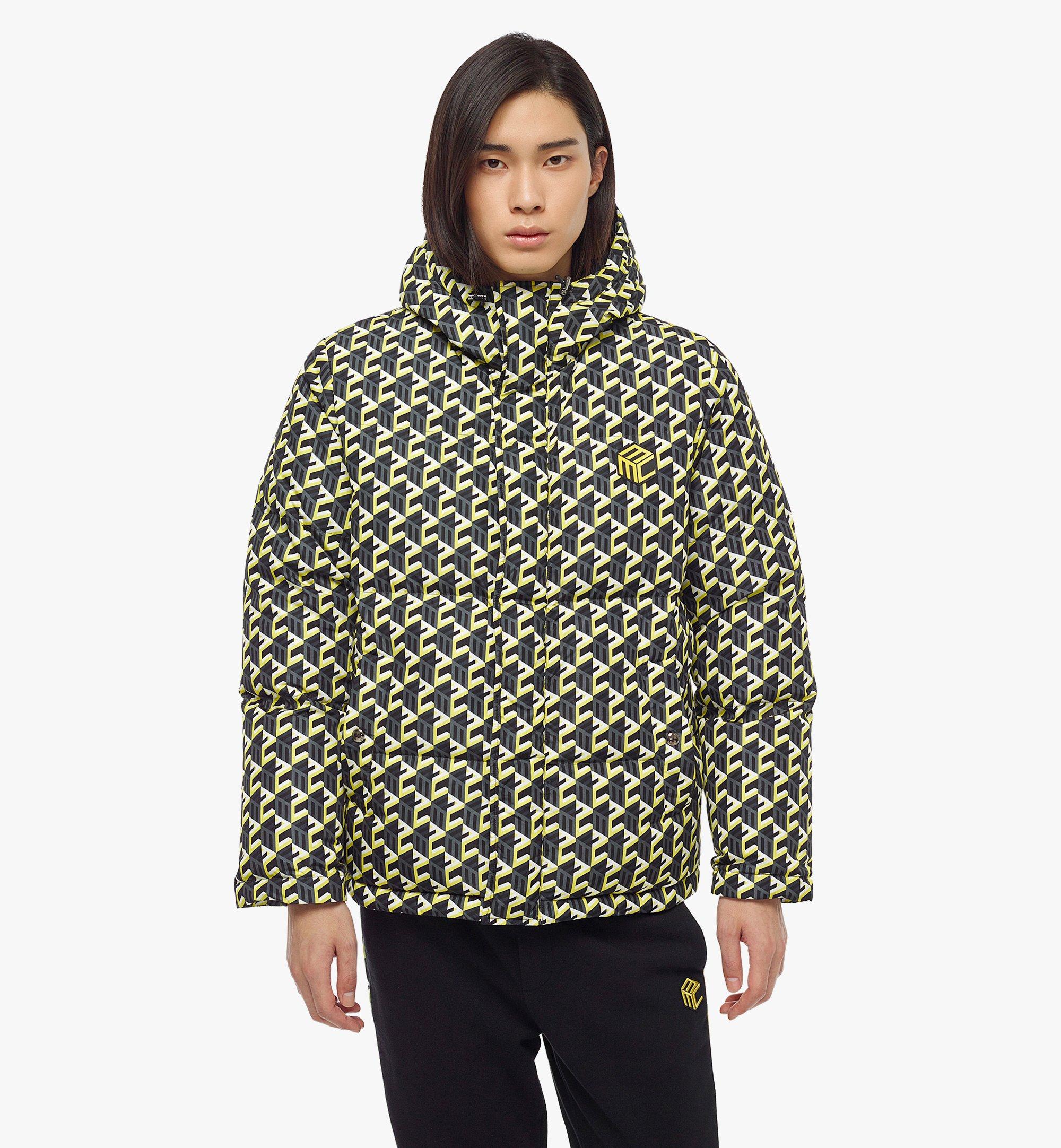 MCM 男士Cubic Monogram印花尼龙派克大衣 Yellow MHCCSCK02YW00M 更多视角 2