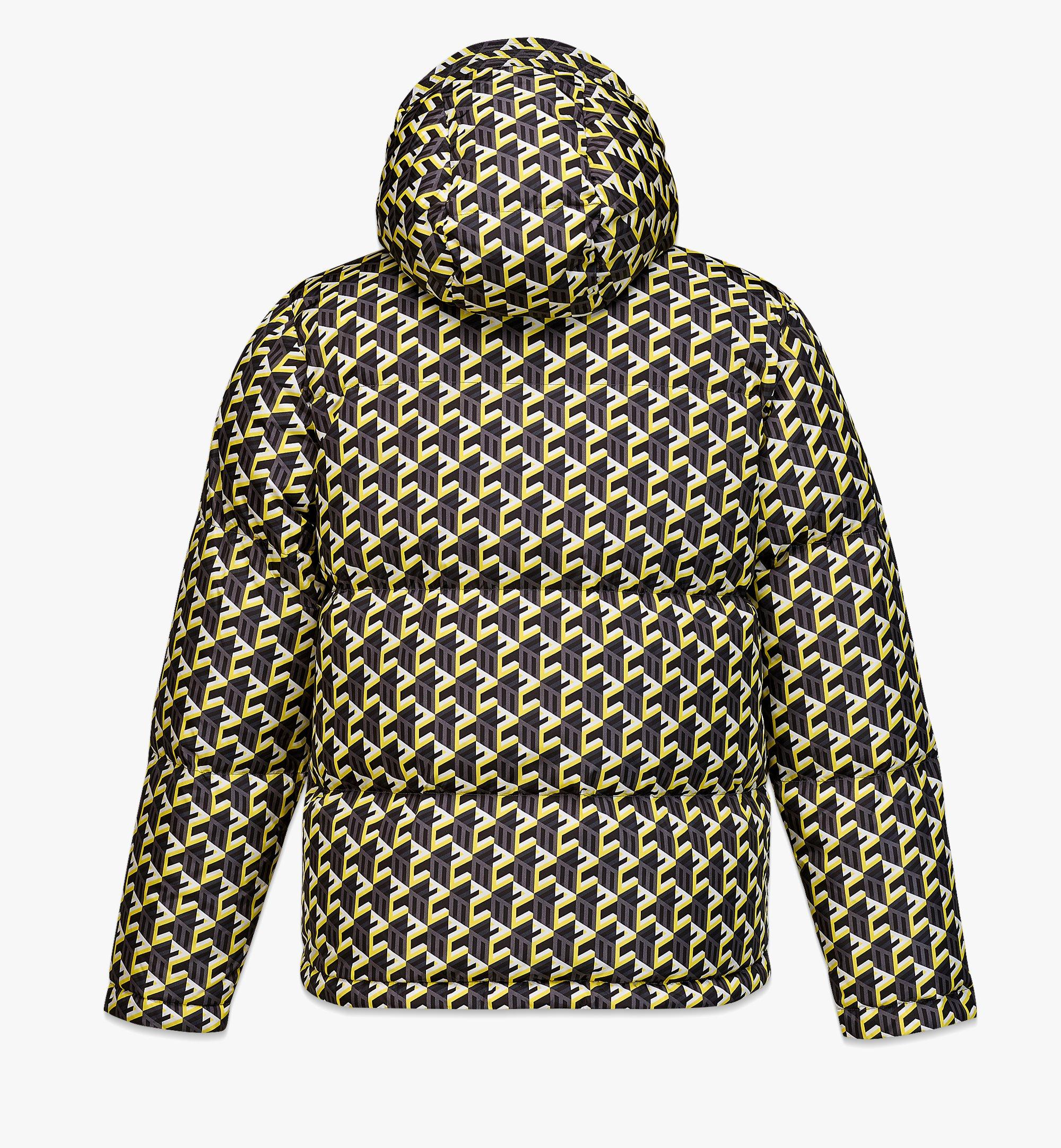 MCM Men’s Cubic Monogram Print Parka in ECONYLl® Yellow MHCCSCK02YW00S Alternate View 1