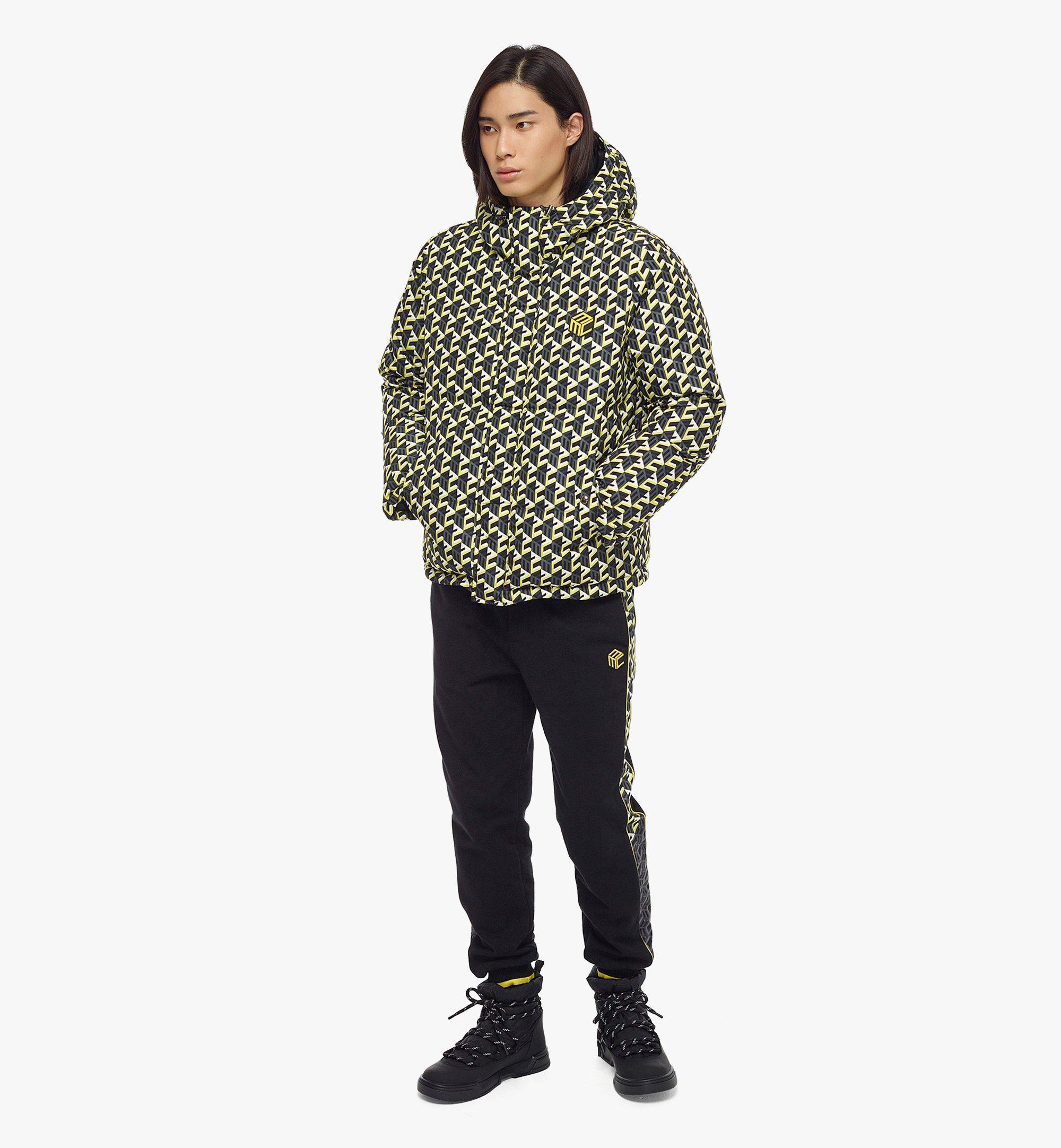 MCM Men’s Cubic Monogram Print Parka in ECONYLl® Yellow MHCCSCK02YW00S Alternate View 2