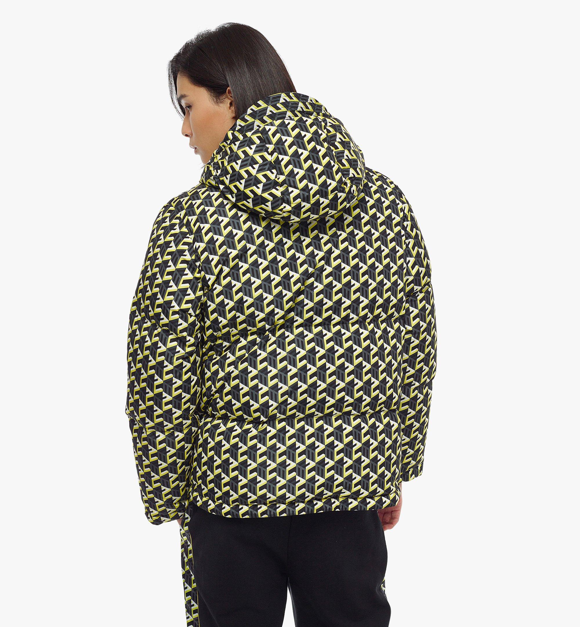 MCM Men’s Cubic Monogram Print Parka in ECONYLl® Yellow MHCCSCK02YW00S Alternate View 3