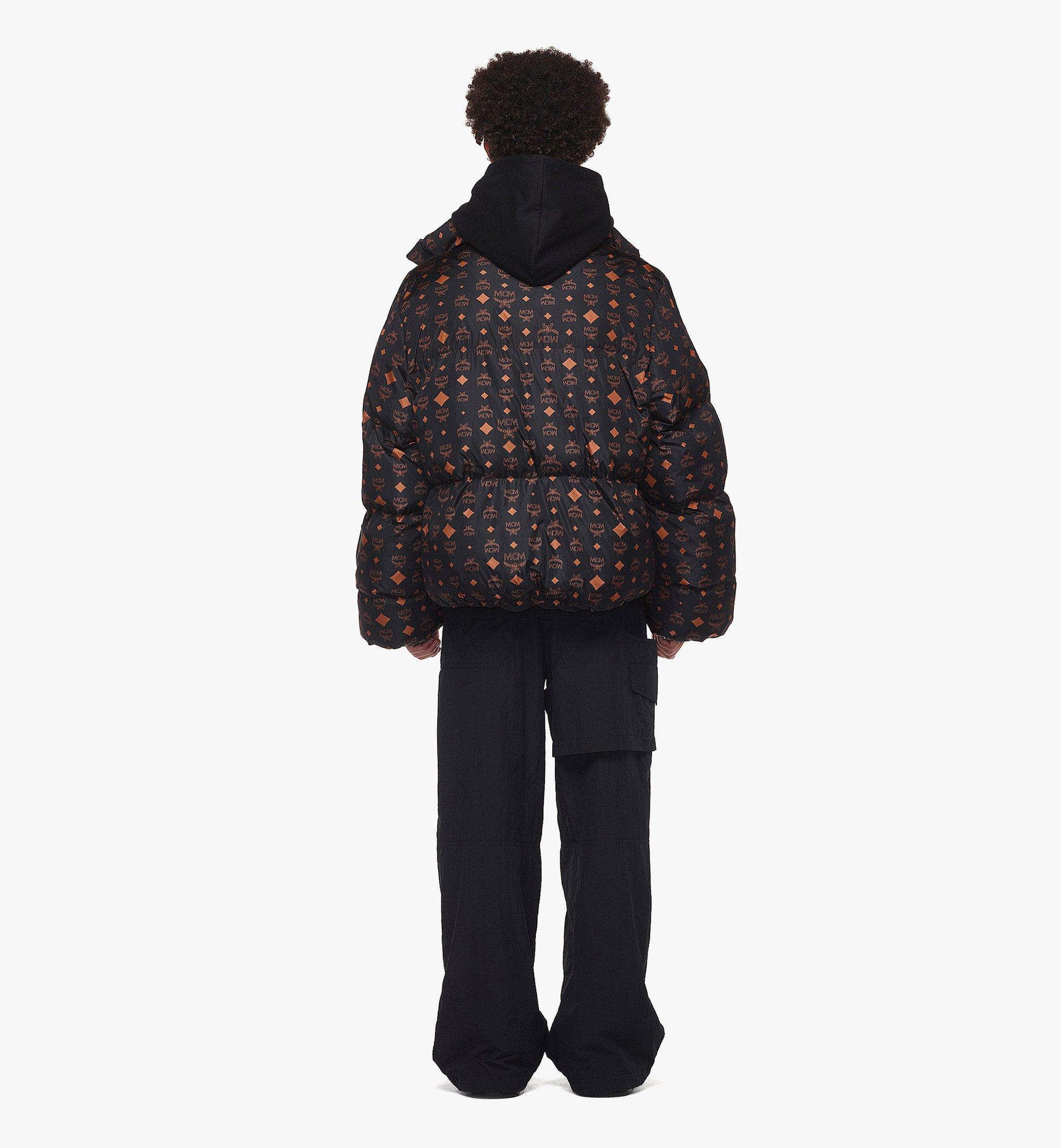 monogram-pattern padded jacket