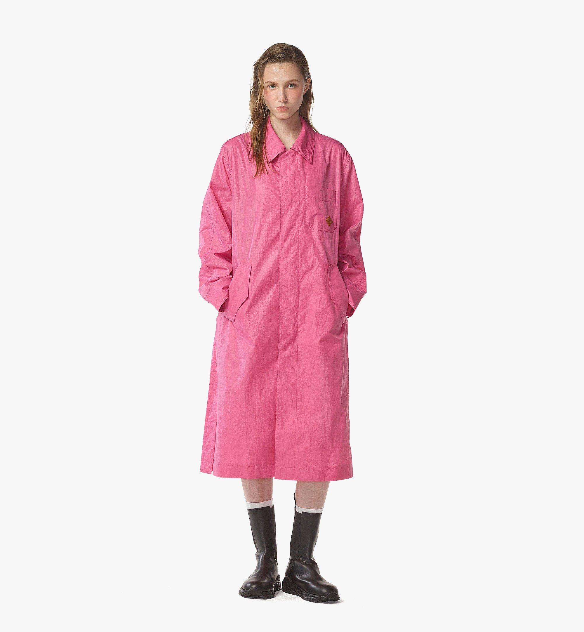 MCM Oversized Coat in Crushed Nylon Pink MHCFSMM01Q100M Alternate View 2