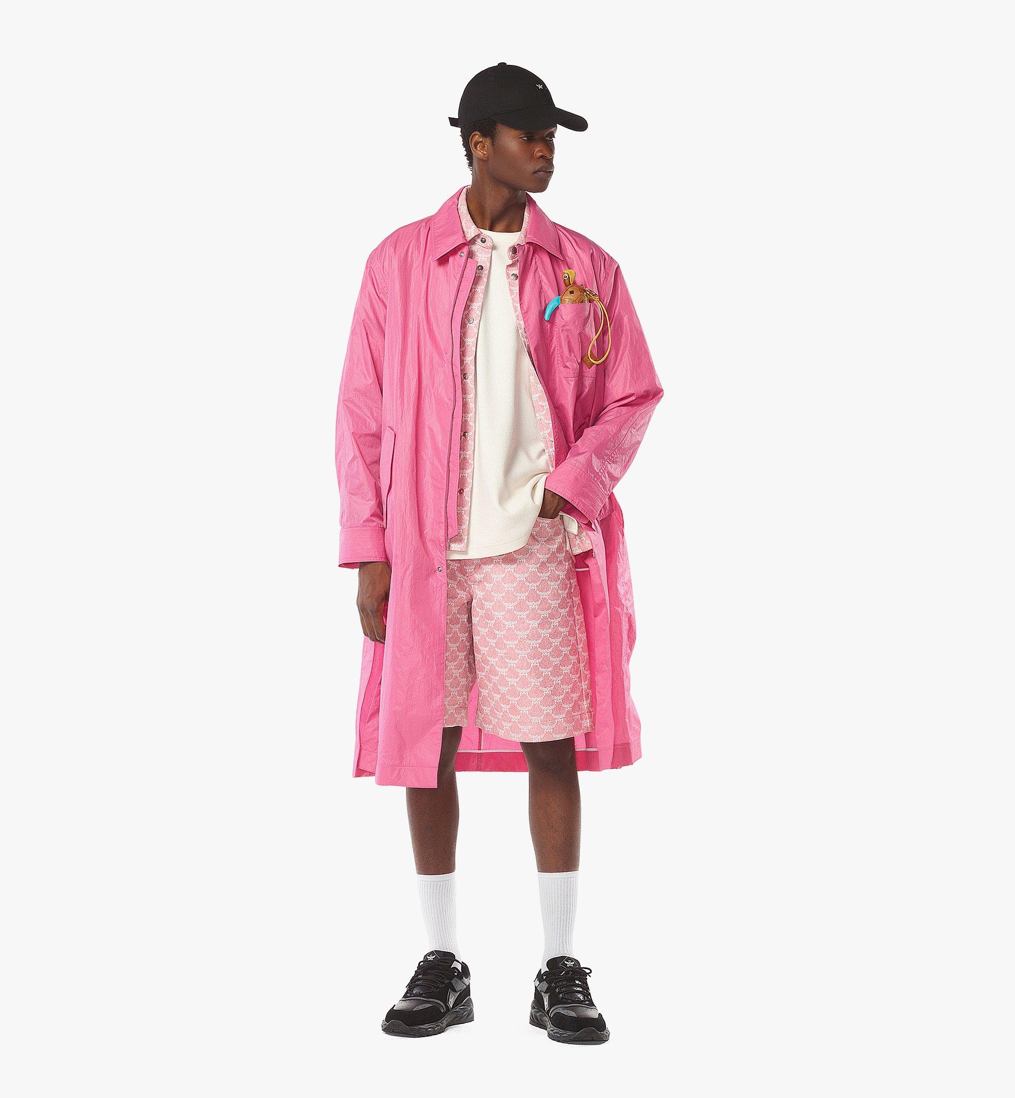X-Small Oversized Coat in Crushed Nylon Pink | MCM ®US