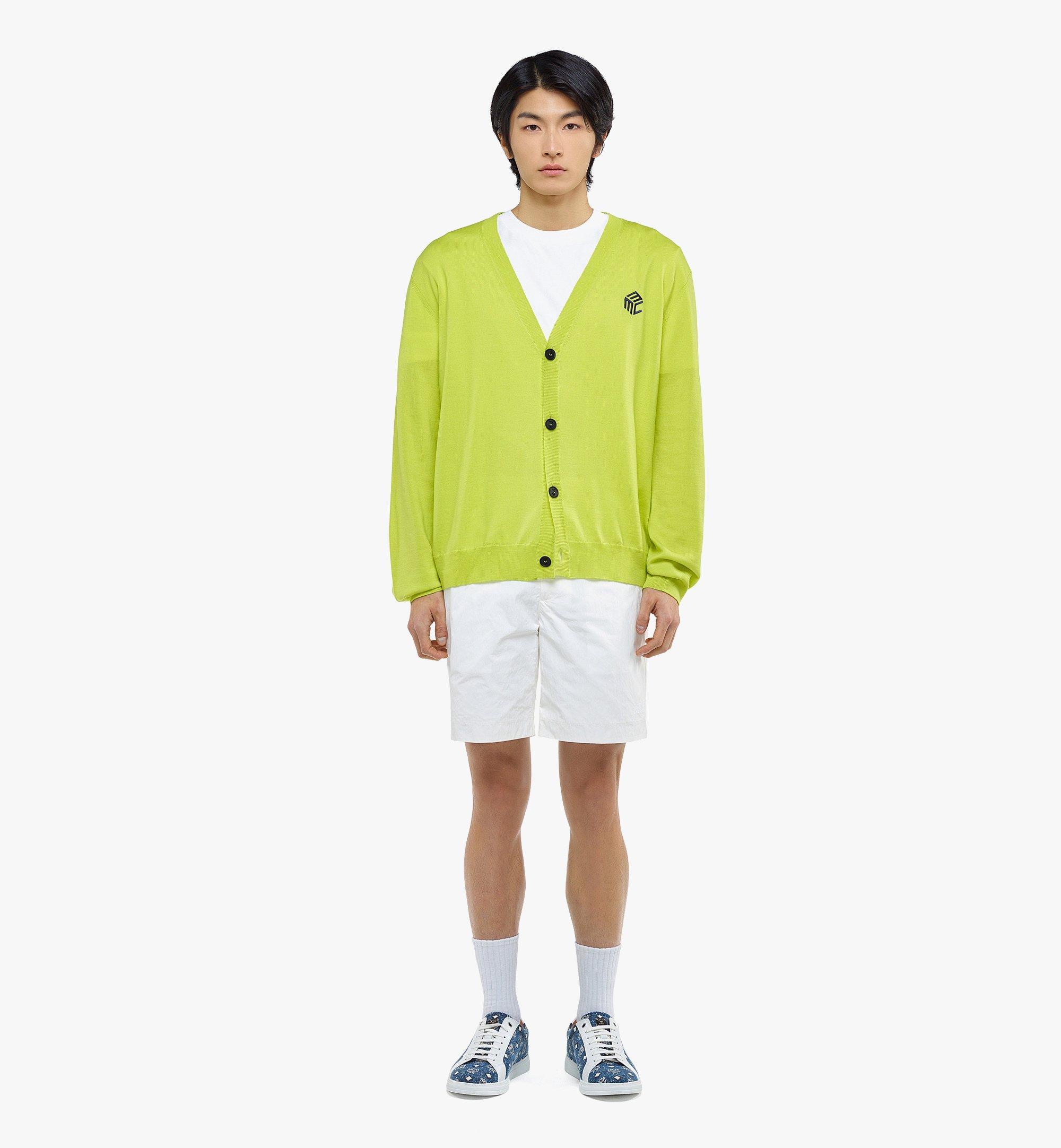 MCM メンズ キュービックロゴ ウール カーディガン Green MHDDSMM01J700M ほかの角度から見る 2