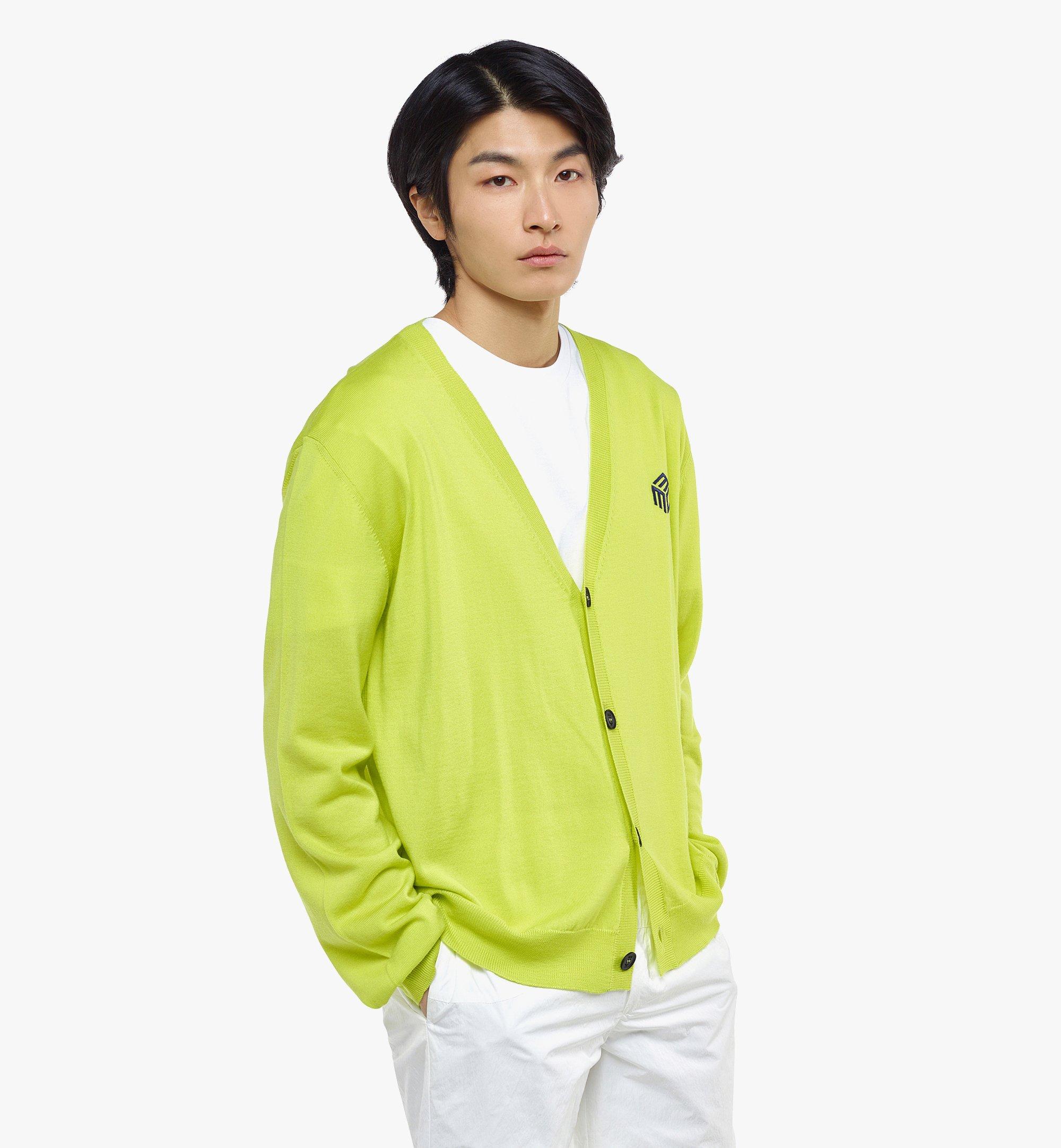 MCM メンズ キュービックロゴ ウール カーディガン Green MHDDSMM01J700M ほかの角度から見る 2