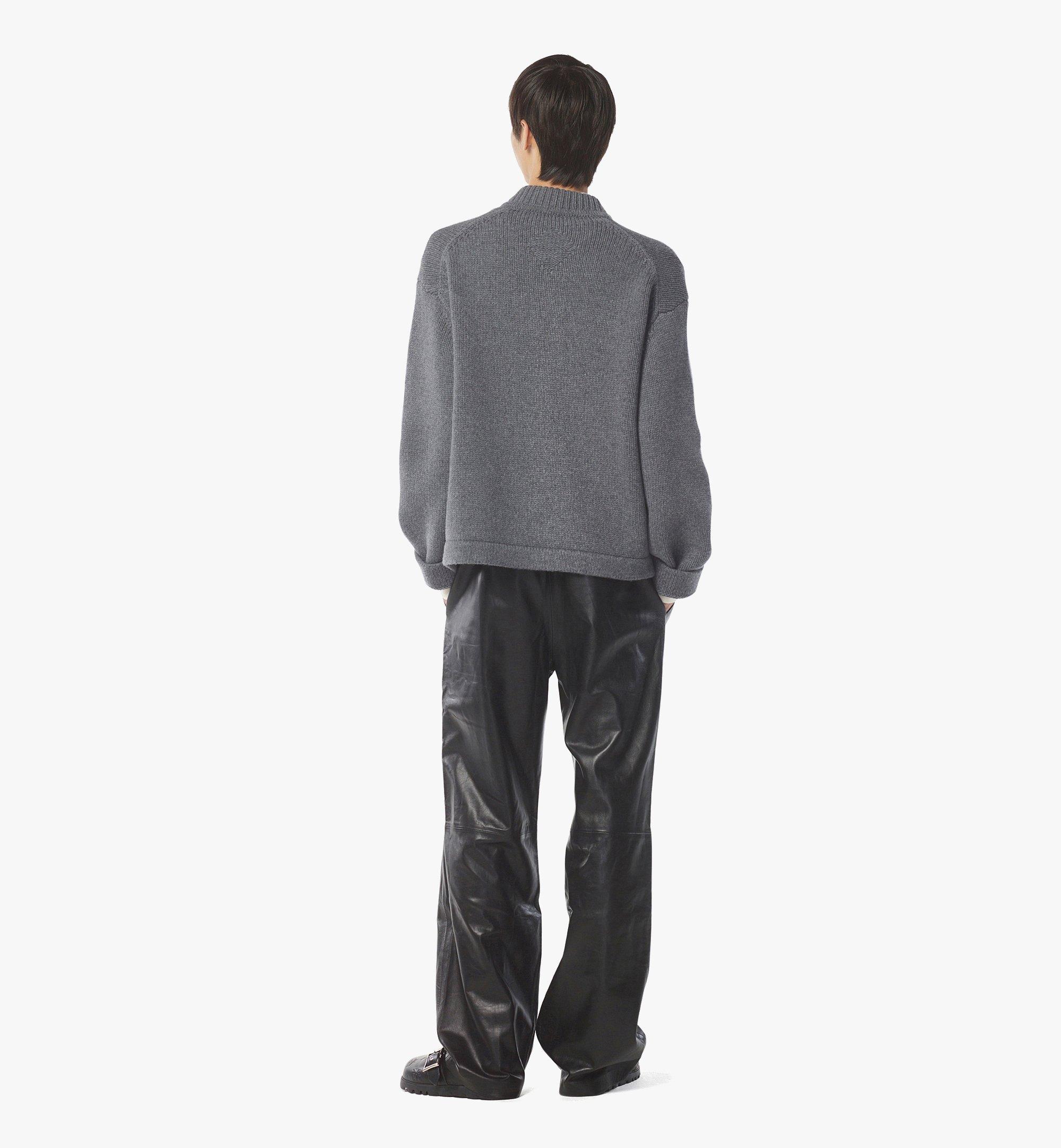 Medium Zip Cardigan in Wool and Recycled Cashmere Grey | MCM ®US