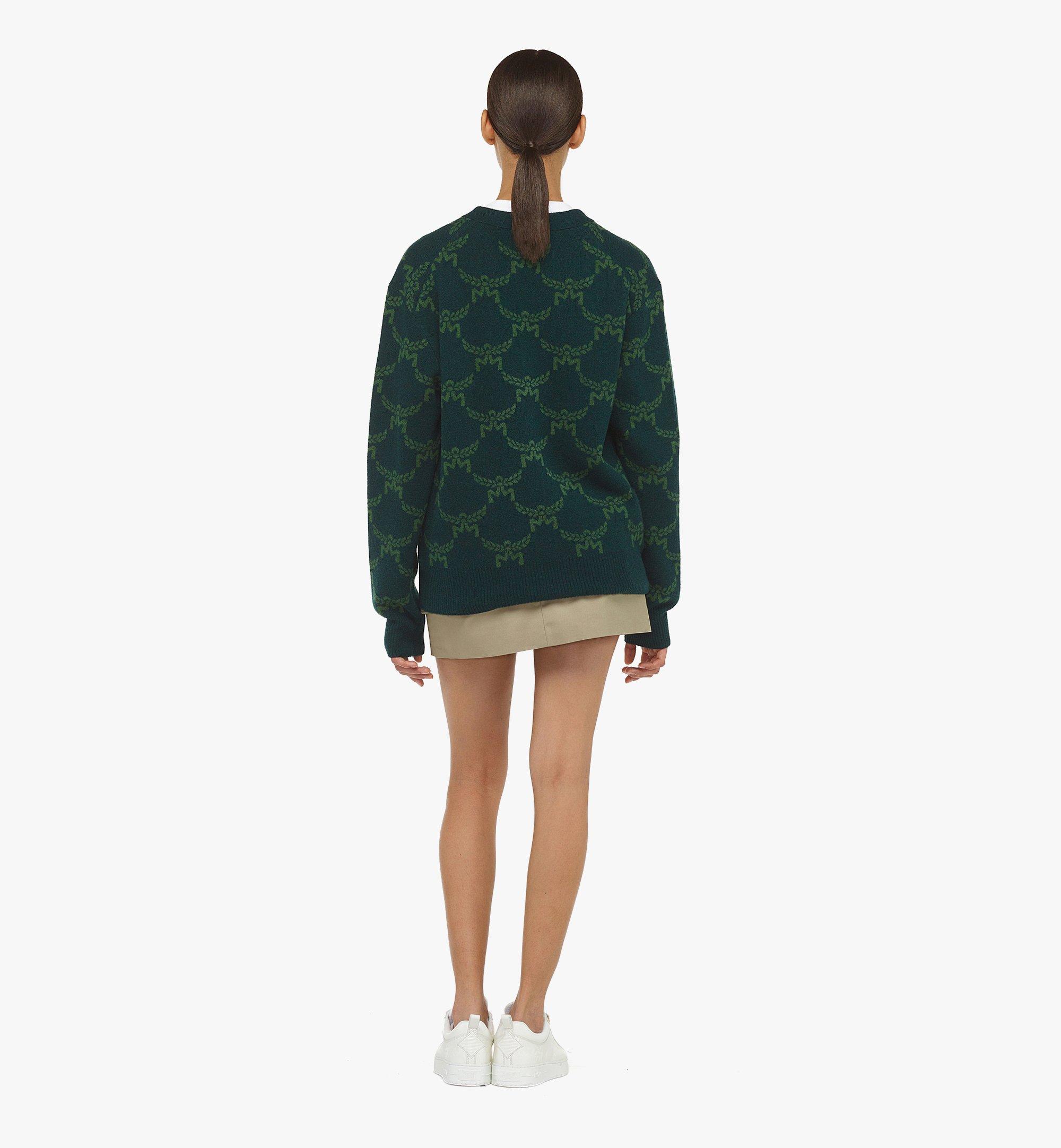 MCM Cardigan Lauretos en laine et cachemire recyclé Green MHDEAMM02G000M Plus de photos 3