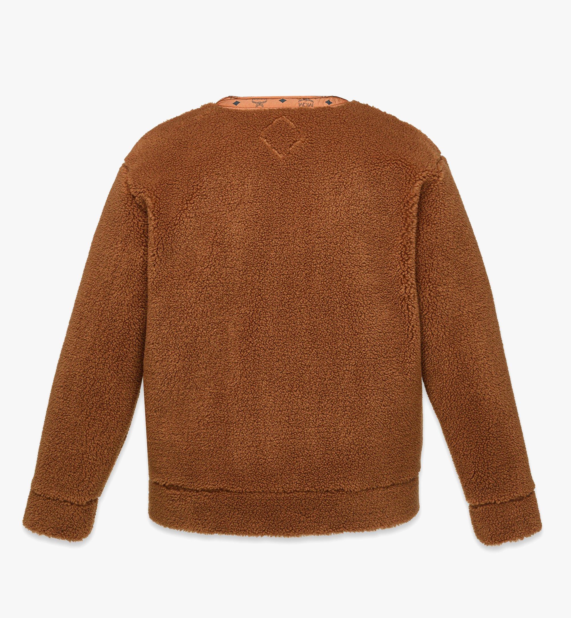MCM Monogram Pocket Fleece Cardigan Cognac MHDEAMM03CO00M Alternate View 1