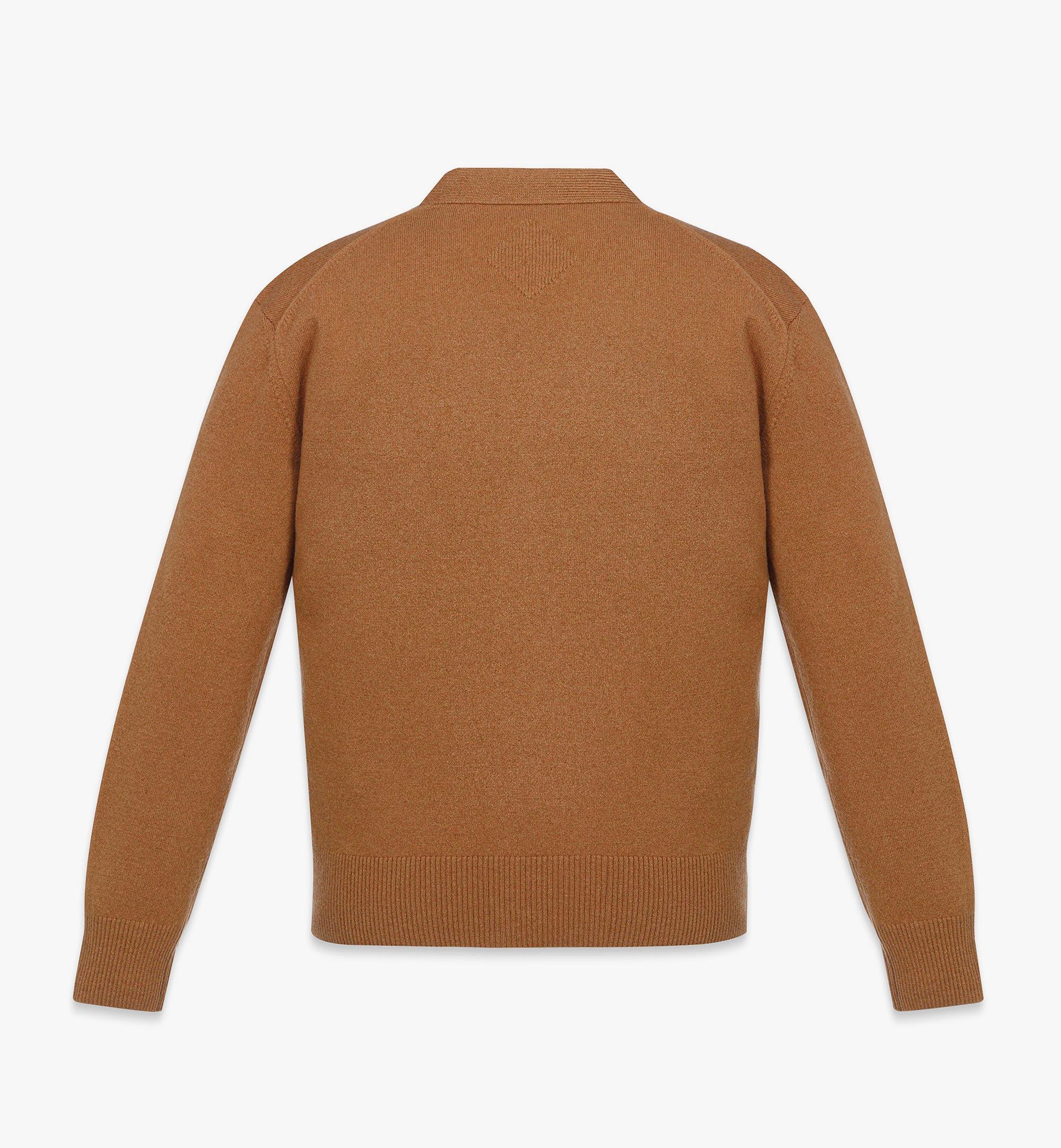 Large Laurel Cardigan in Wool and Recycled Cashmere Cognac