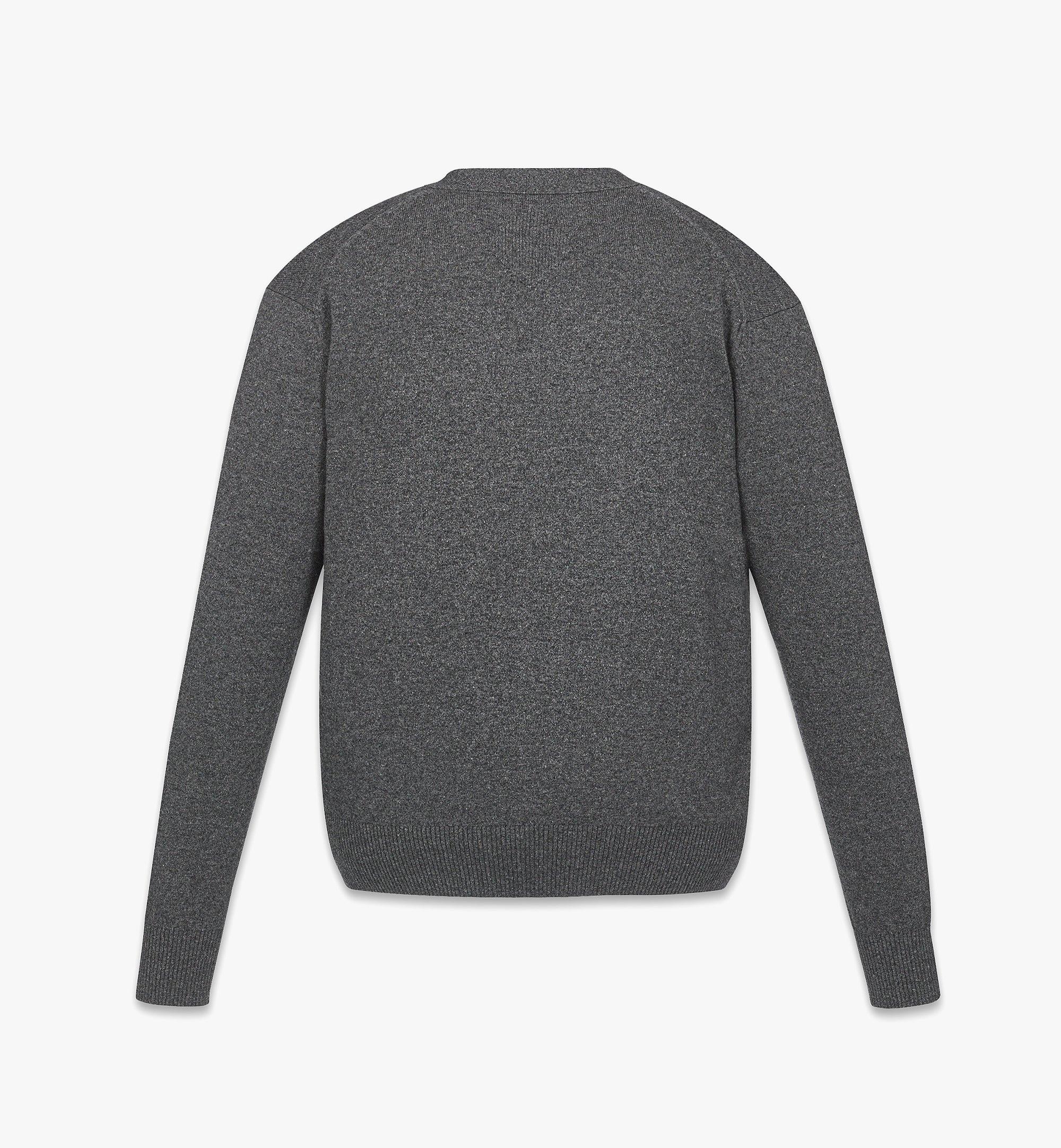 MCM Laurel Cardigan in Wool and Recycled Cashmere Grey MHDESMM01ED00L Alternate View 1