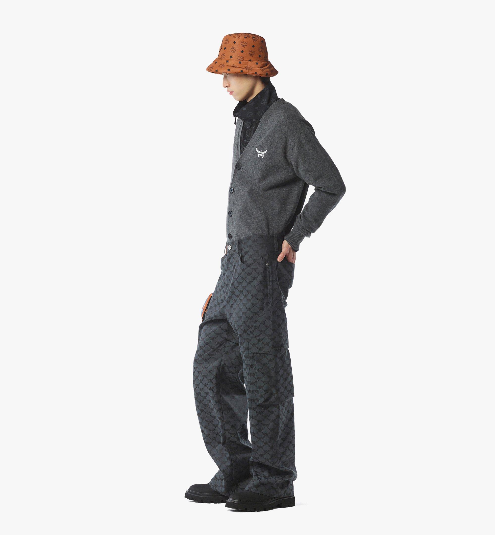 MCM Laurel Cardigan in Wool and Recycled Cashmere Grey MHDESMM01ED00L Alternate View 2