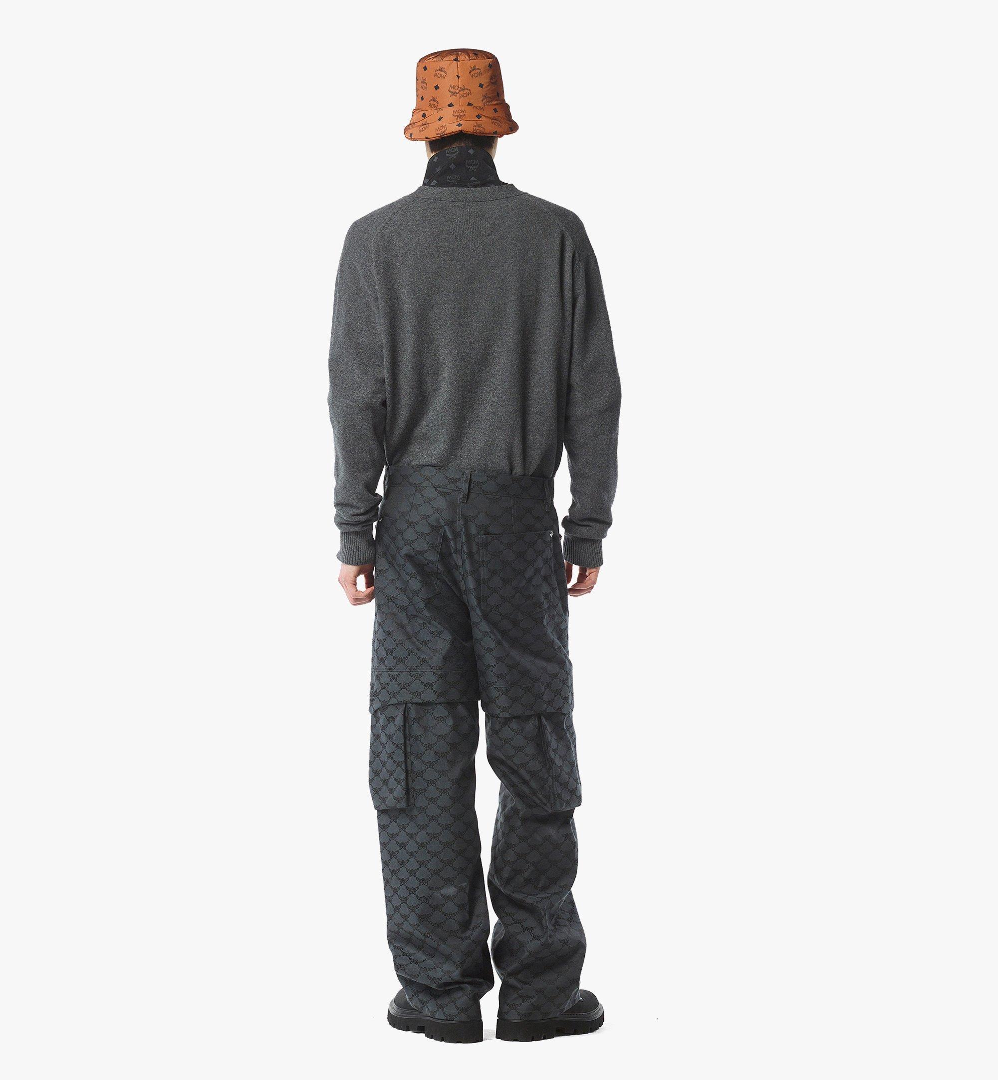 MCM Laurel Cardigan in Wool and Recycled Cashmere Grey MHDESMM01ED00L Alternate View 3