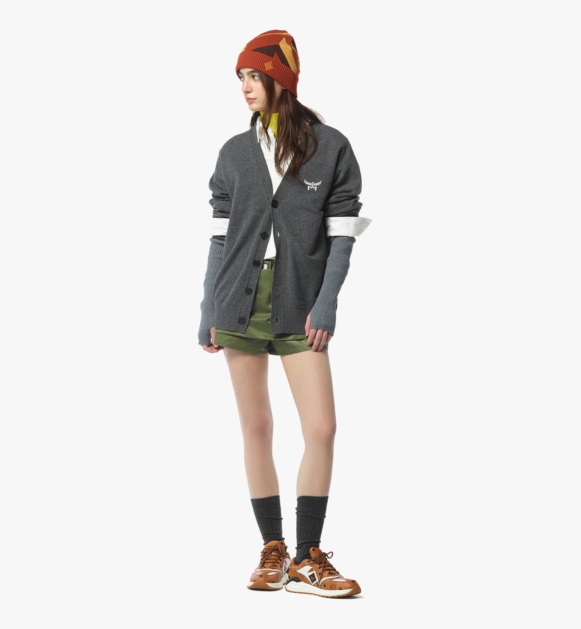 MCM Laurel Cardigan in Wool and Recycled Cashmere Grey MHDESMM01ED00L Alternate View 4