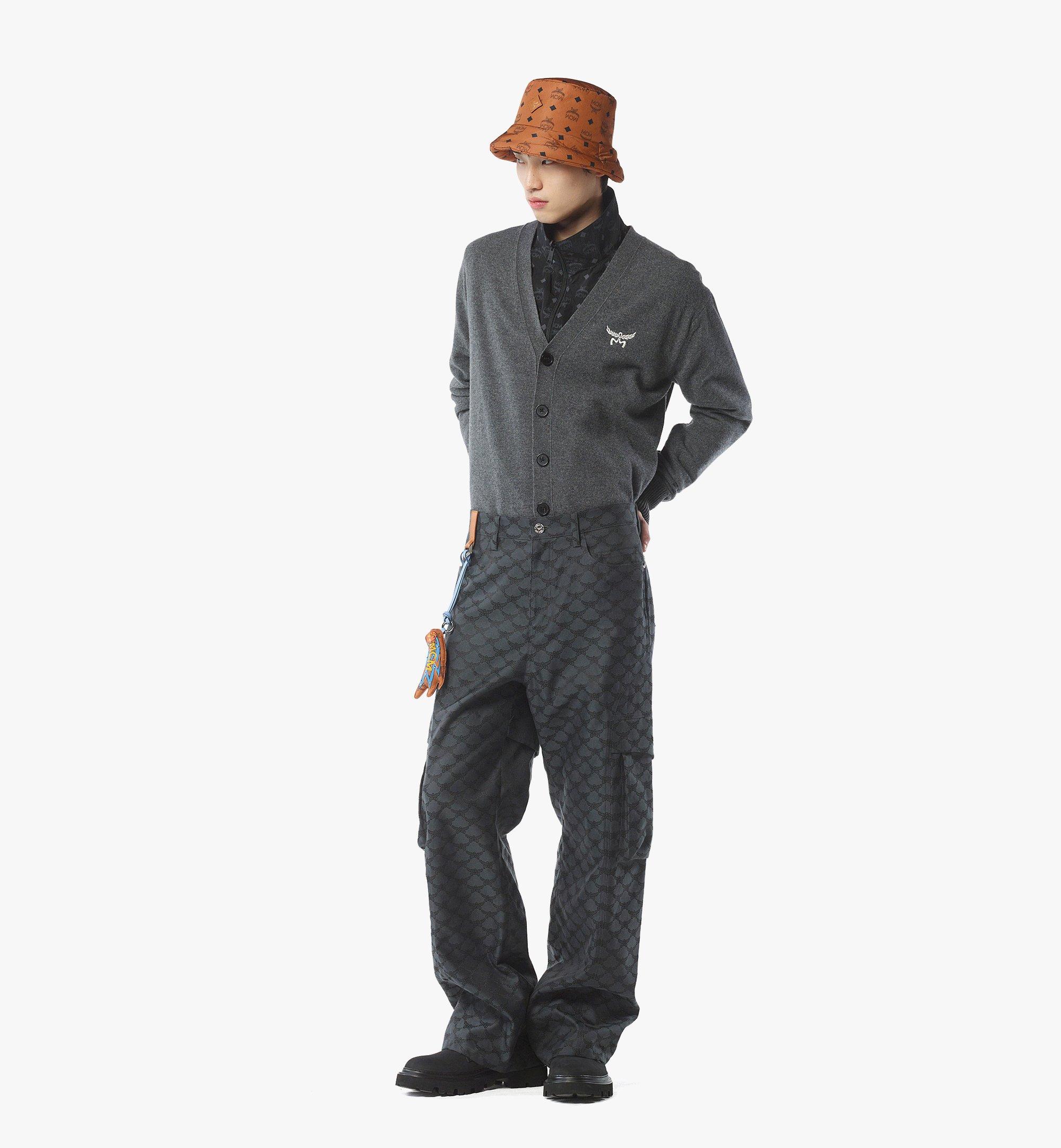 MCM Cardigan laurier en laine et cachemire recyclé Grey MHDESMM01ED00S Plus de photos 2