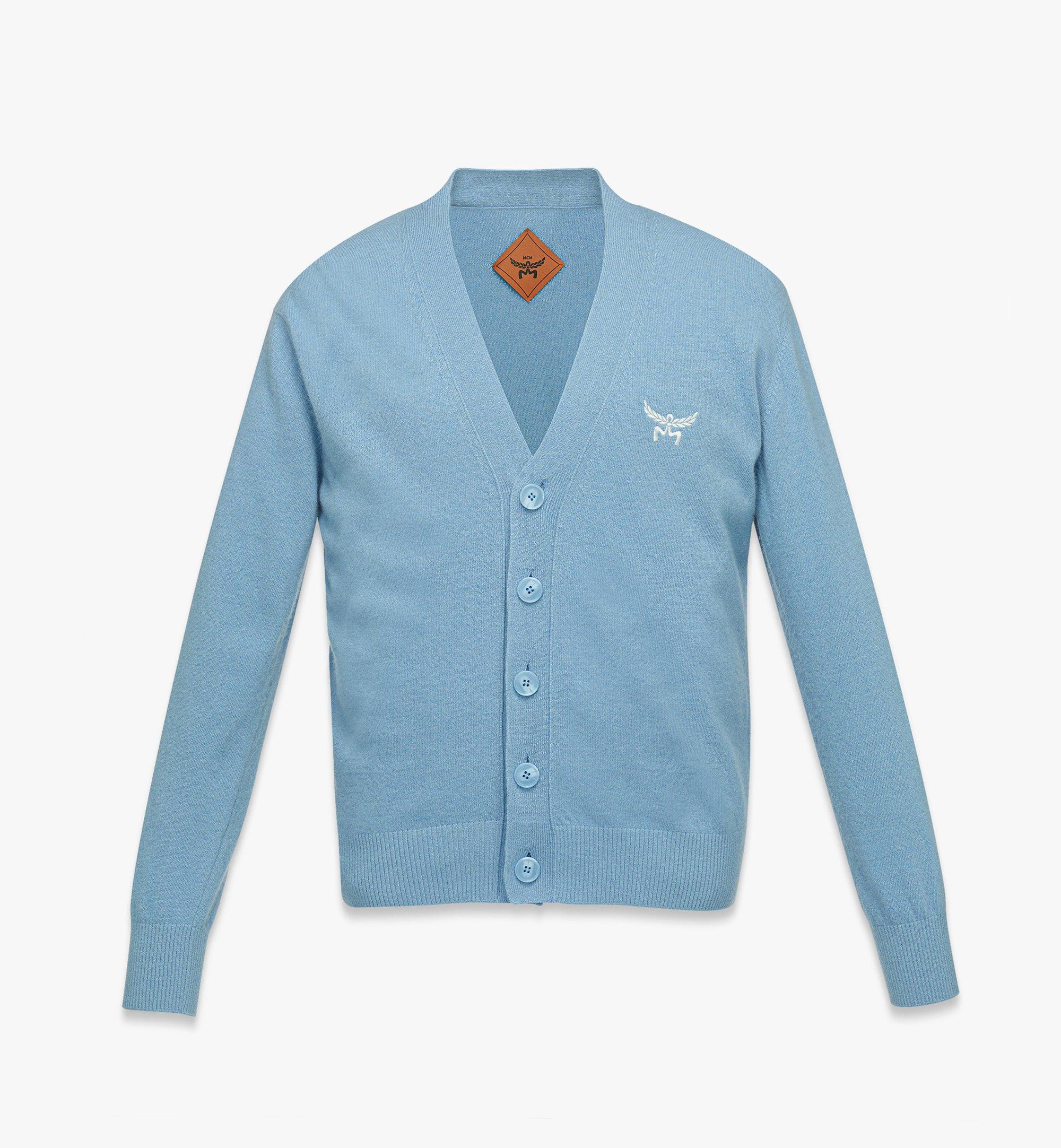 MCM Strickjacke aus Wolle und recyceltem Kaschmir in Laurel Blue MHDESMM01L80XS Noch mehr sehen 1
