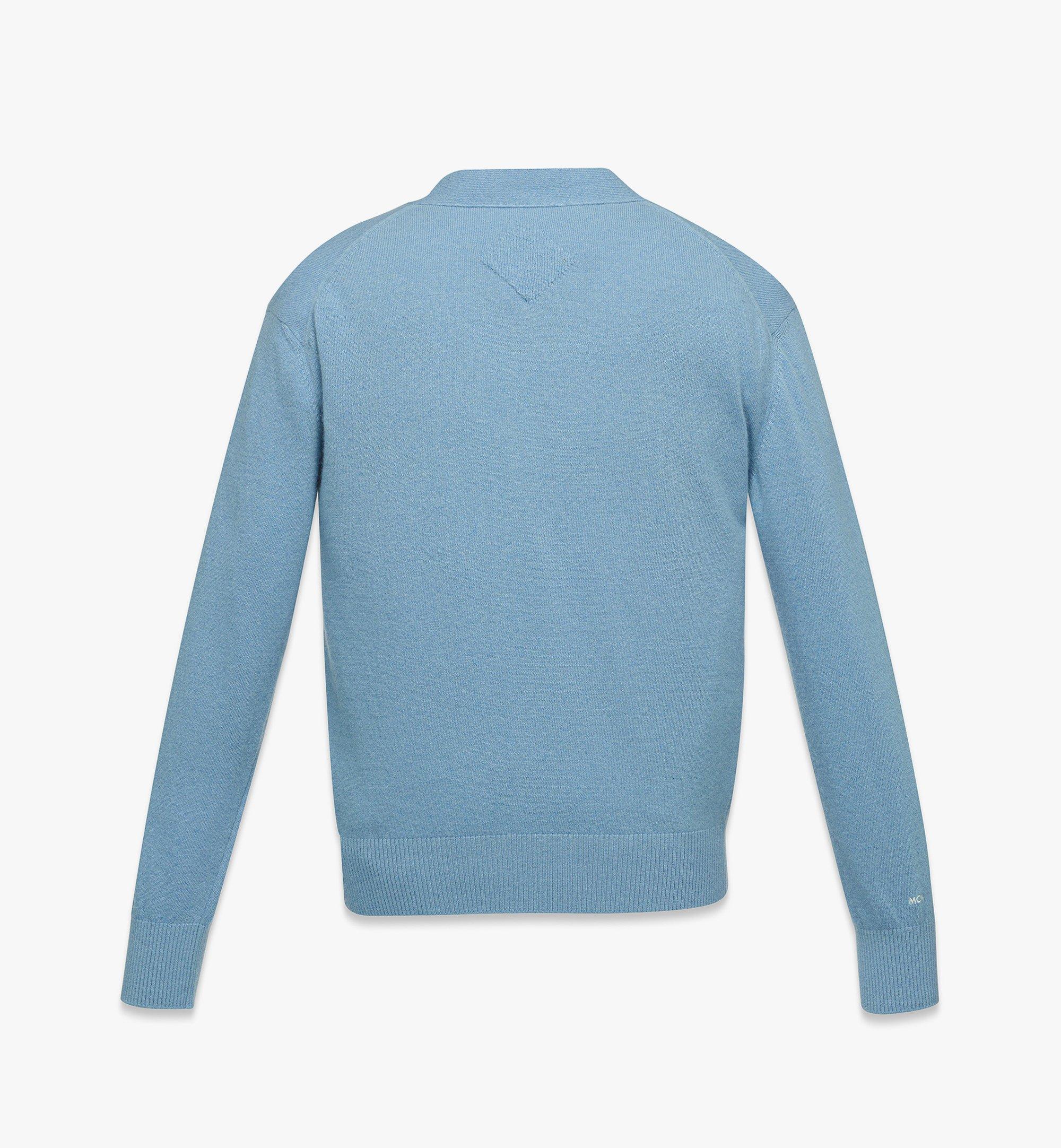 MCM Strickjacke aus Wolle und recyceltem Kaschmir in Laurel Blue MHDESMM01L80XS Noch mehr sehen 1