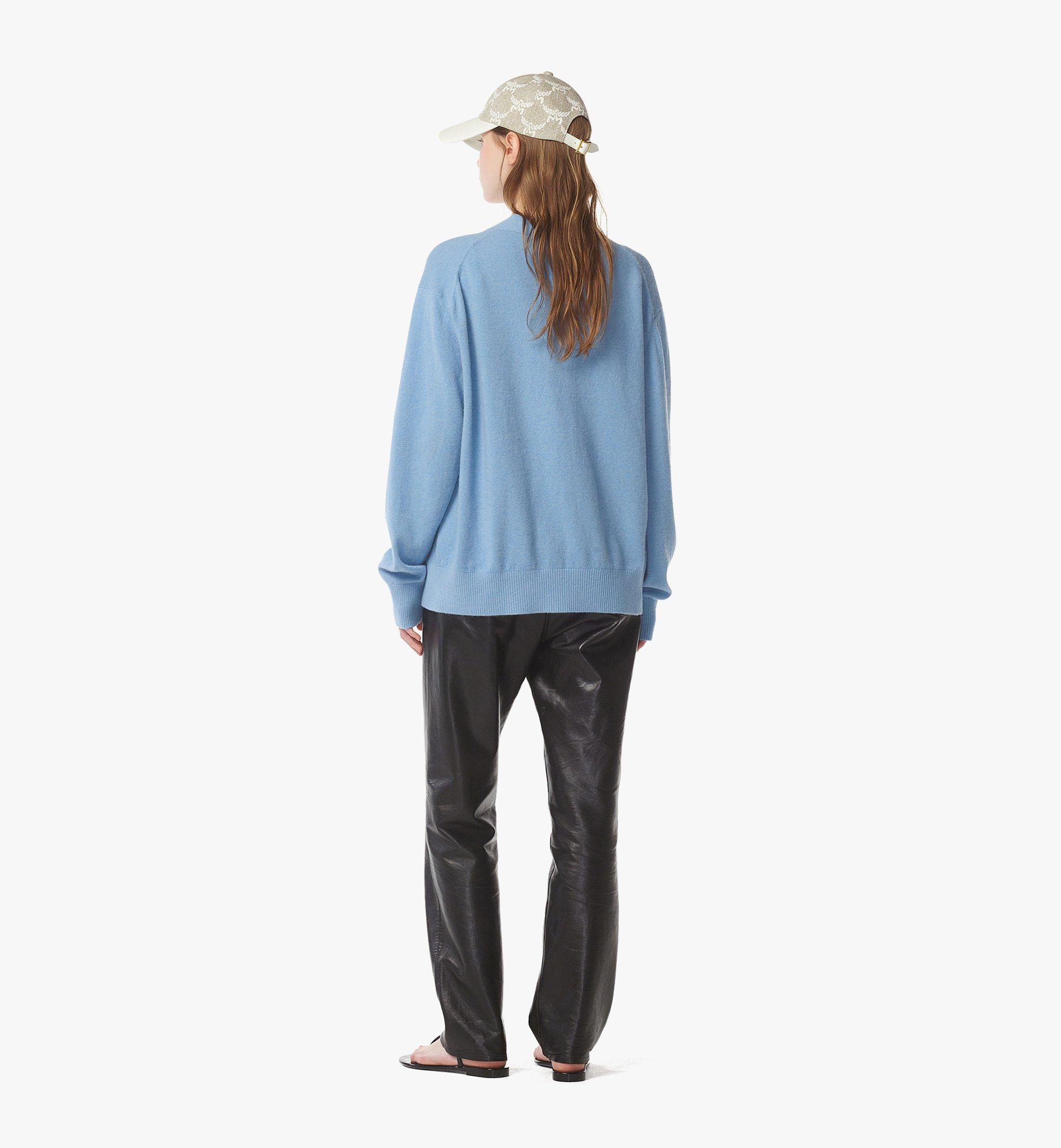 MCM Strickjacke aus Wolle und recyceltem Kaschmir in Laurel Blue MHDESMM01L80XS Noch mehr sehen 3