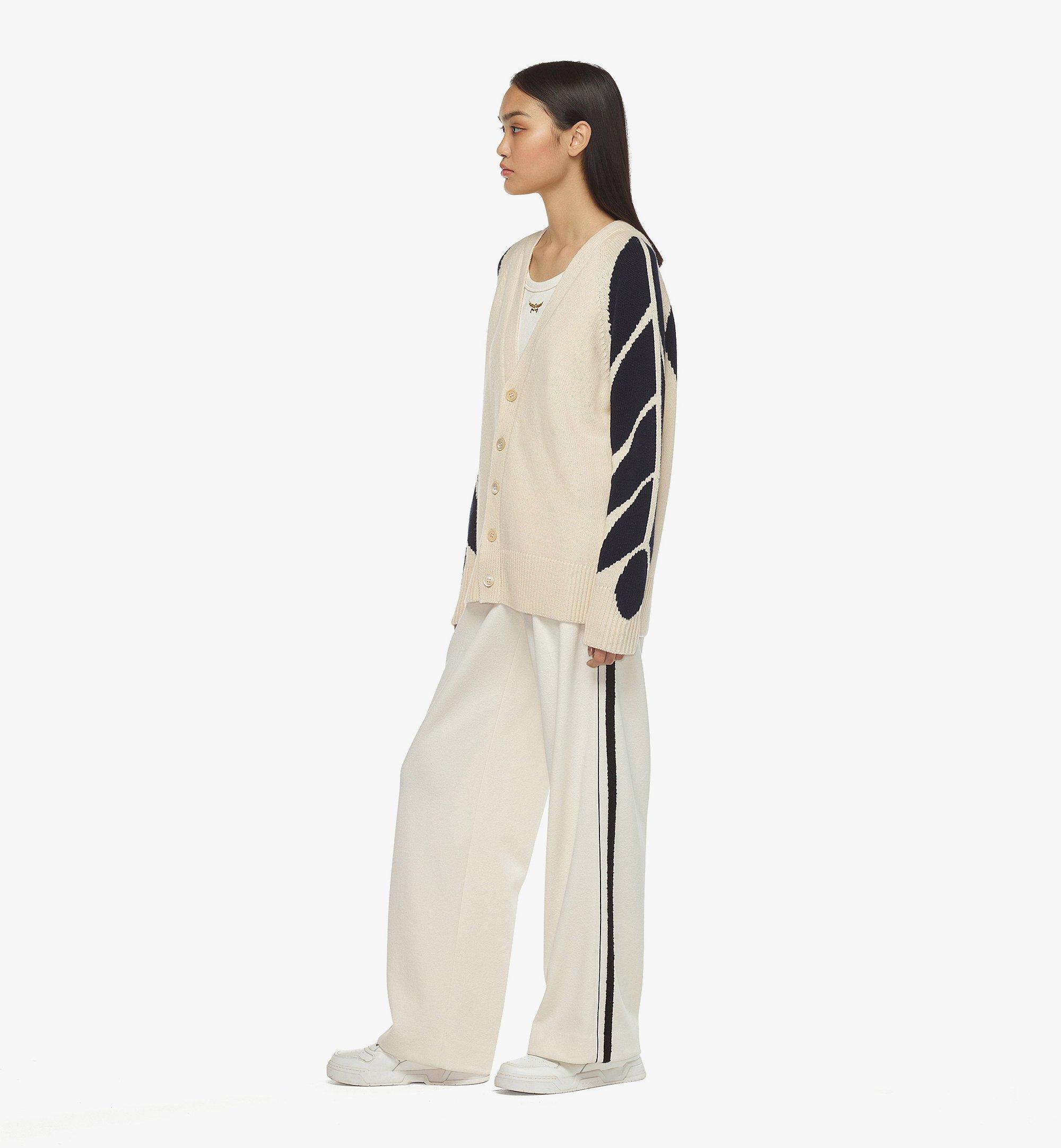 MCM Intarsia Laurel Cardigan Beige MHDESMM02WC00M Alternate View 2