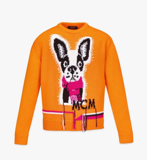 Men’s Intarsia M Pup Sweater in Wool