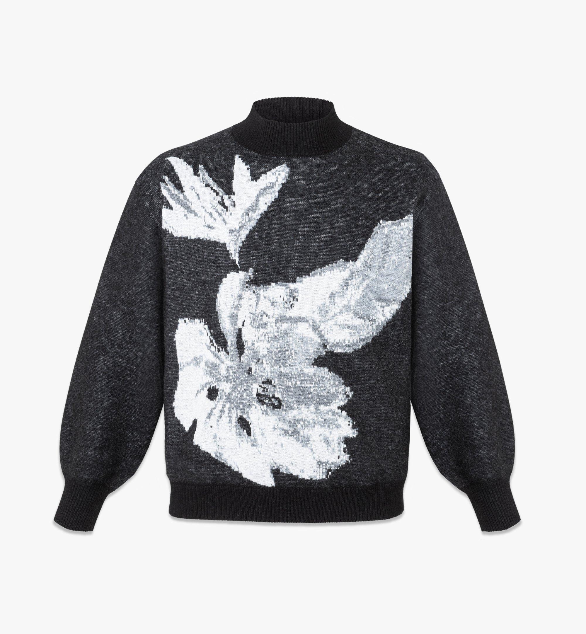 MCM PHENOMENON Botanical Wool Jacquard Sweater Black MHEDAJA01BK00L ほかの角度から見る 1