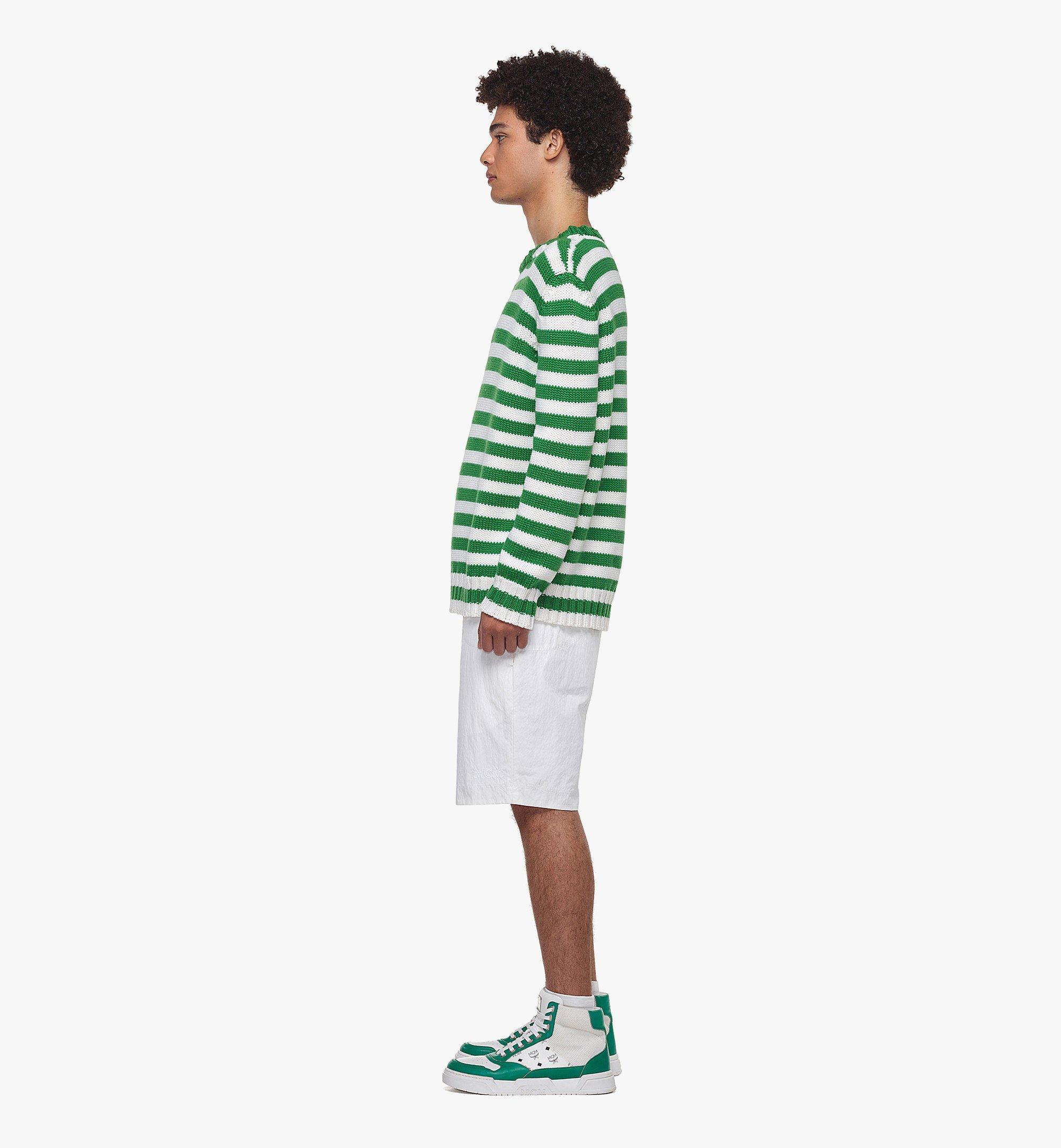MCM Striped Sweater in Merino Wool Green MHEDAMM01KD2XL ほかの角度から見る 2