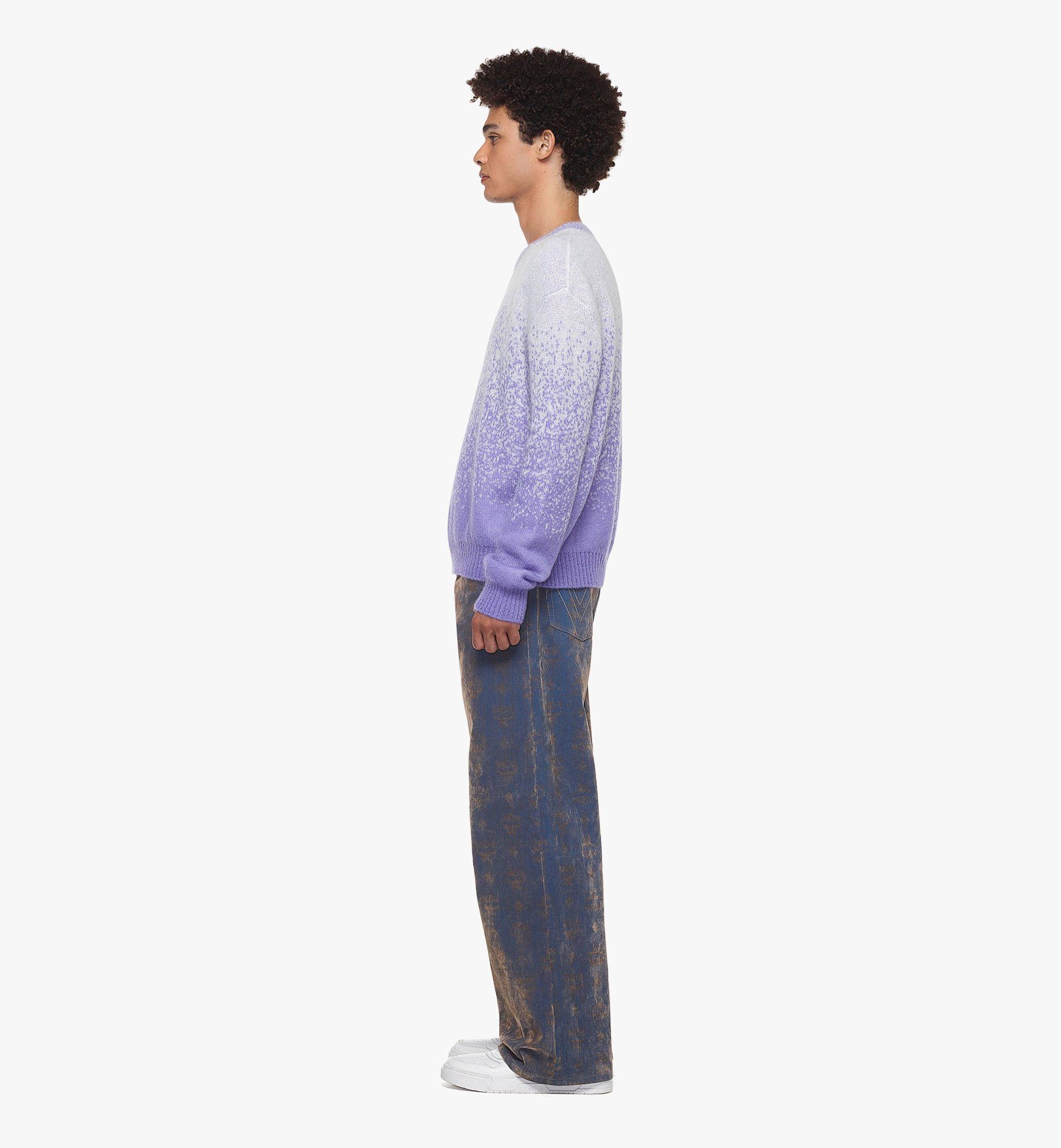 MCM Jacquard Sweater in Gradation Mohair Purple MHEDAMM02U400S ほかの角度から見る 2