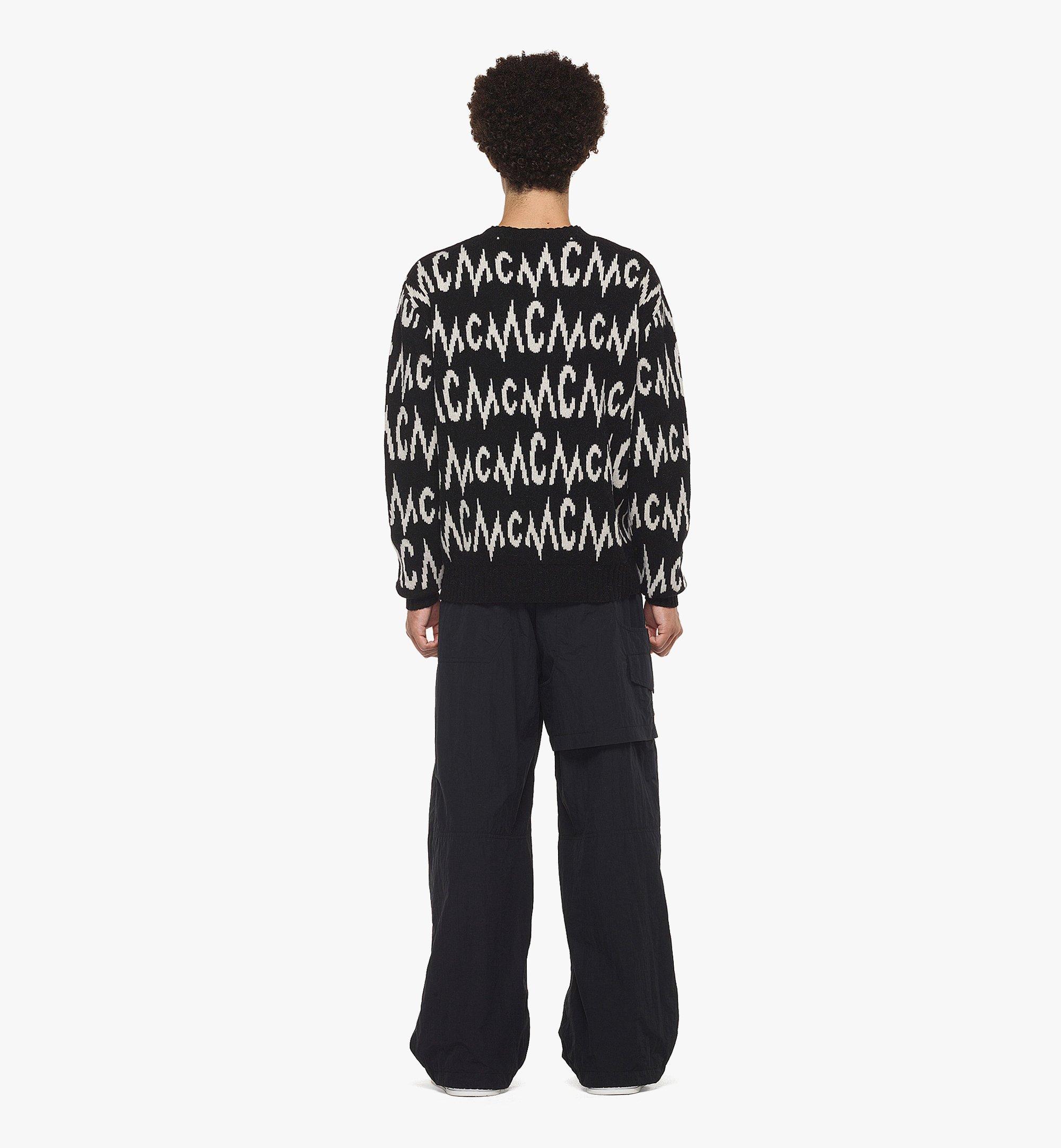 MCM モノグラム ジャカード セーター - リサイクルカシミア Black MHEDAMM03B90XL ほかの角度から見る 4