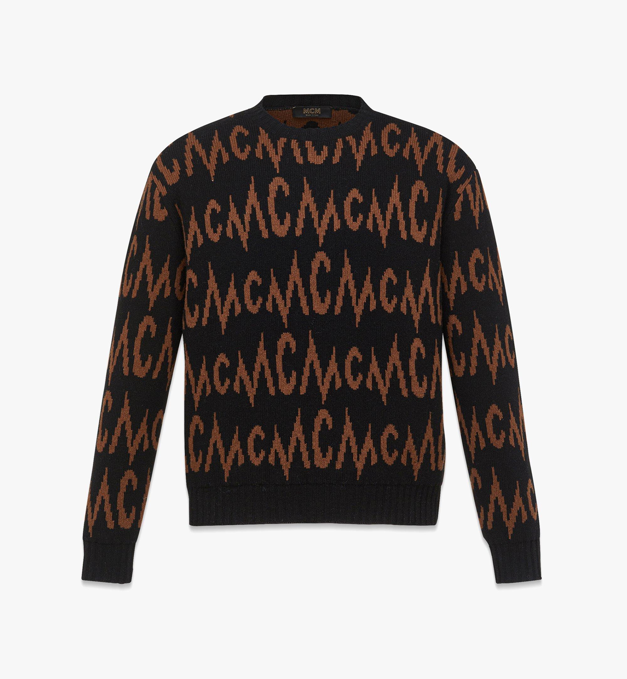 MCM モノグラム ジャカード セーター - リサイクルカシミア Black MHEDAMM03BK00S ほかの角度から見る 1
