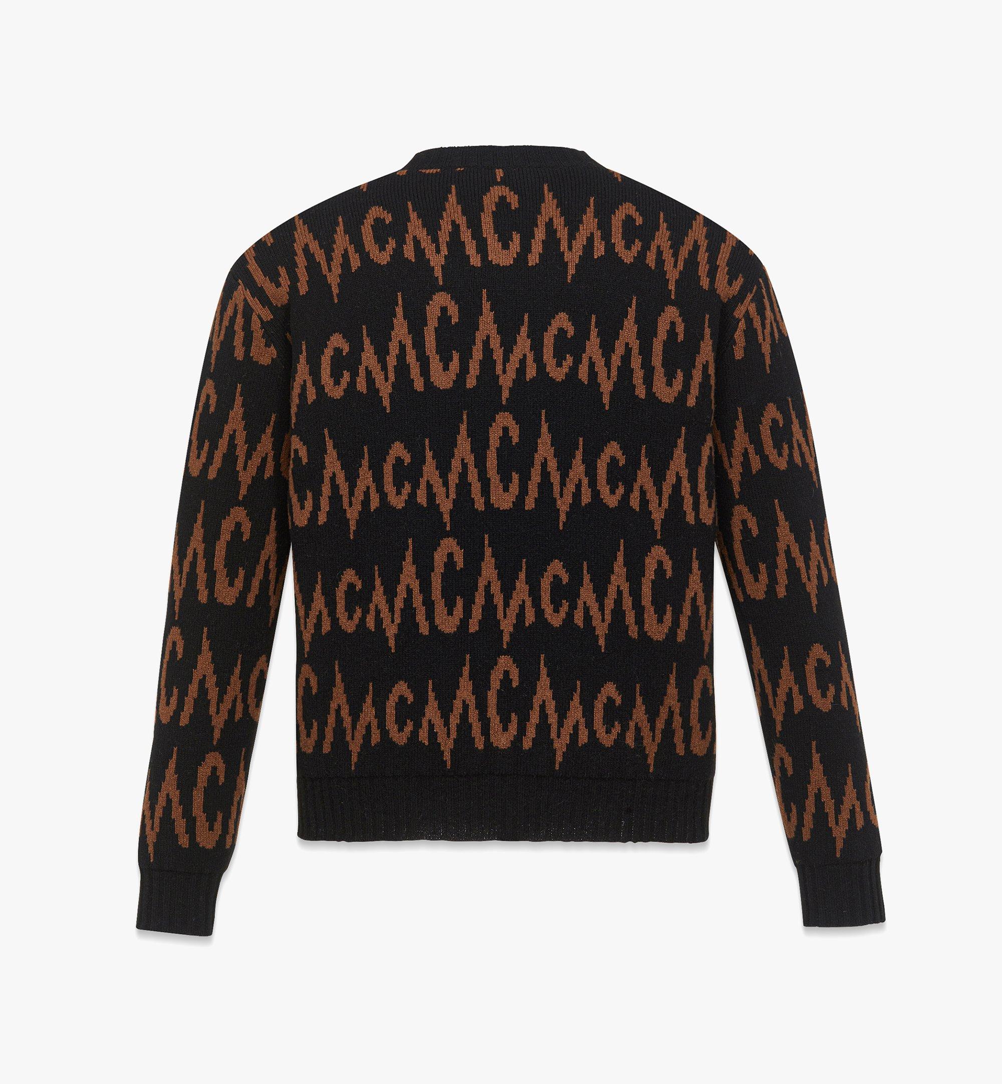 MCM モノグラム ジャカード セーター - リサイクルカシミア Black MHEDAMM03BK00S ほかの角度から見る 1