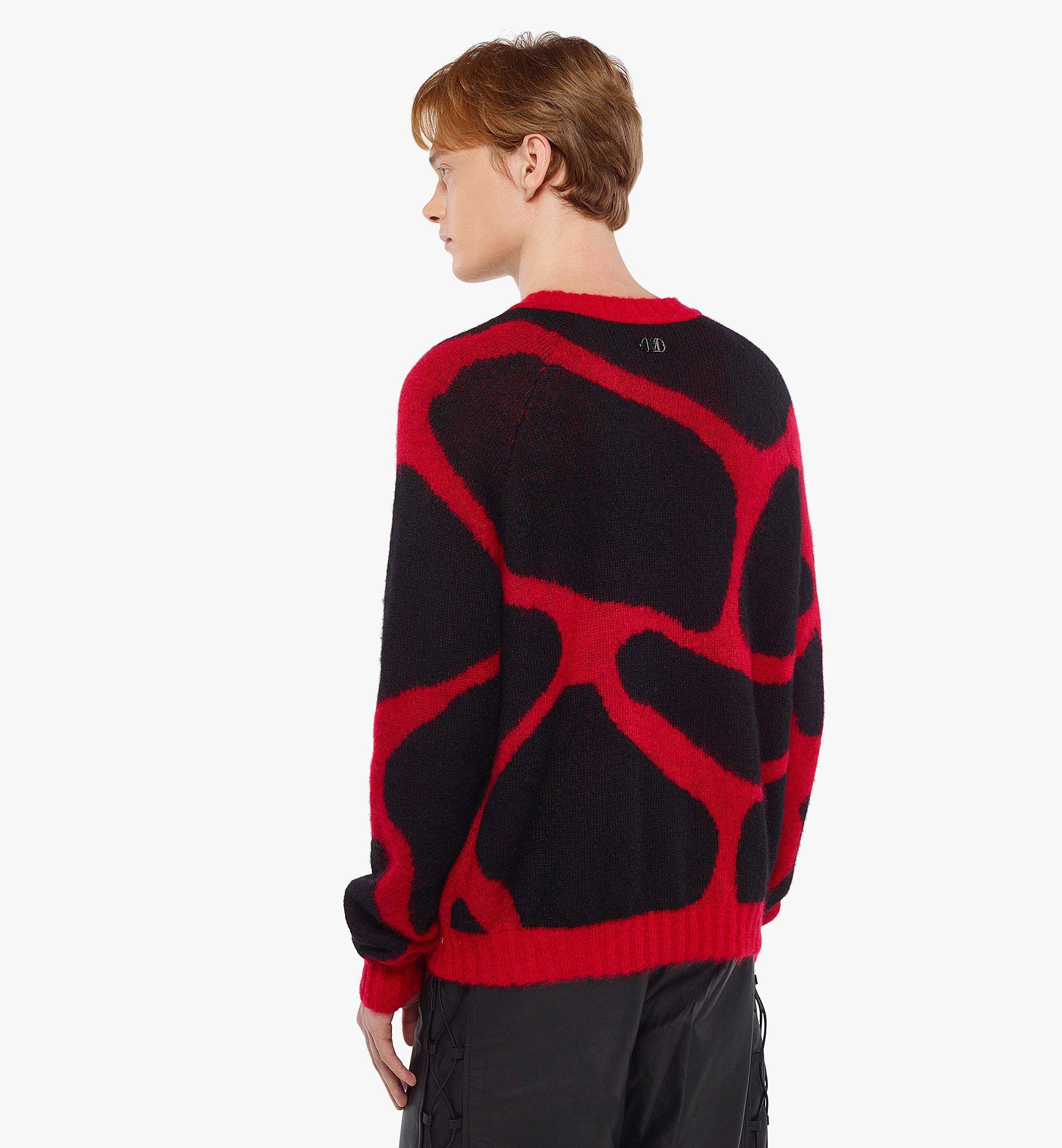 MCM Men’s Mohair Jacquard Sweater Red MHEDSMM01XD00S Alternate View 3