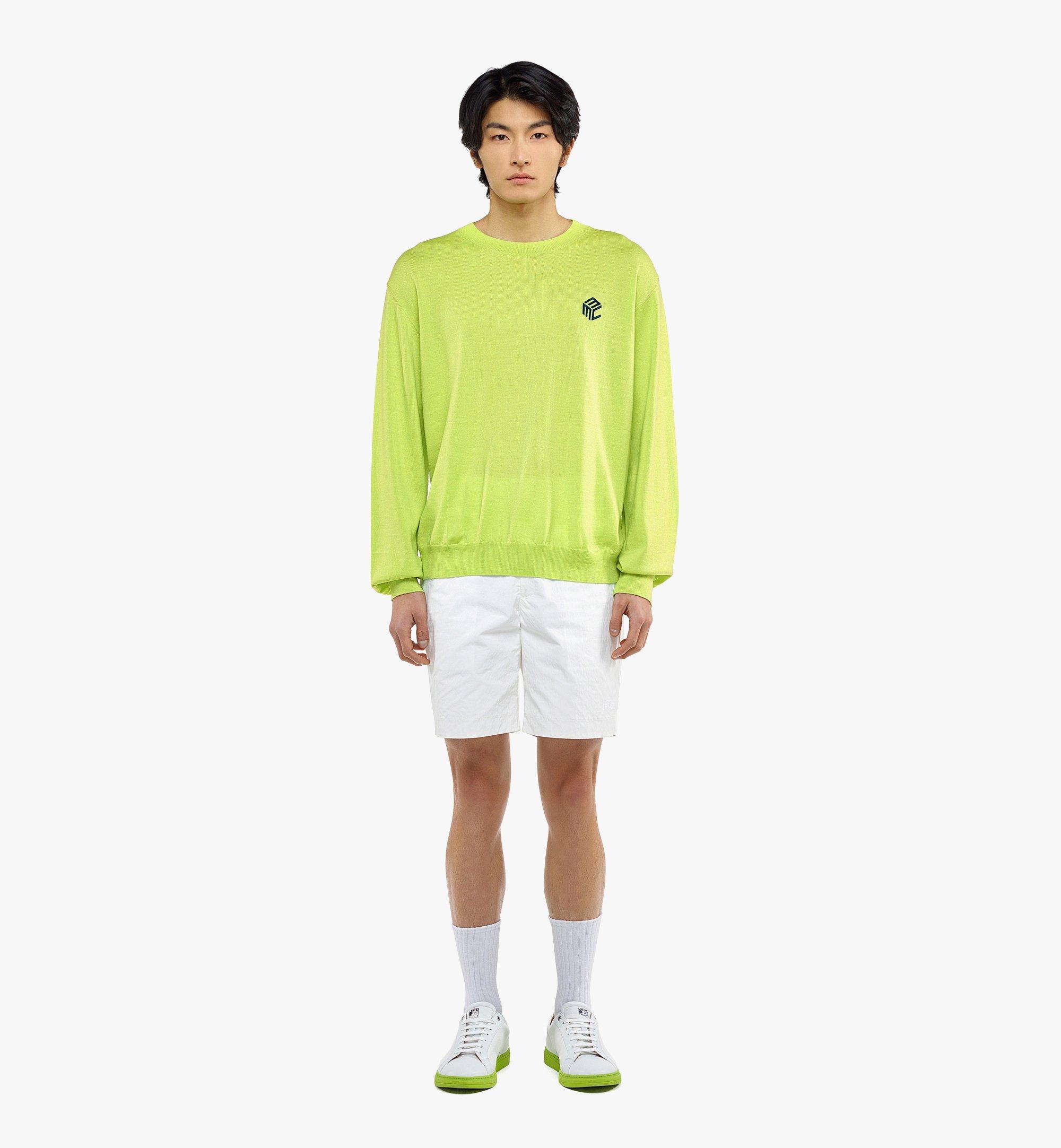 MCM キュービックロゴ ウール セーター Green MHEDSMM02J700L ほかの角度から見る 2