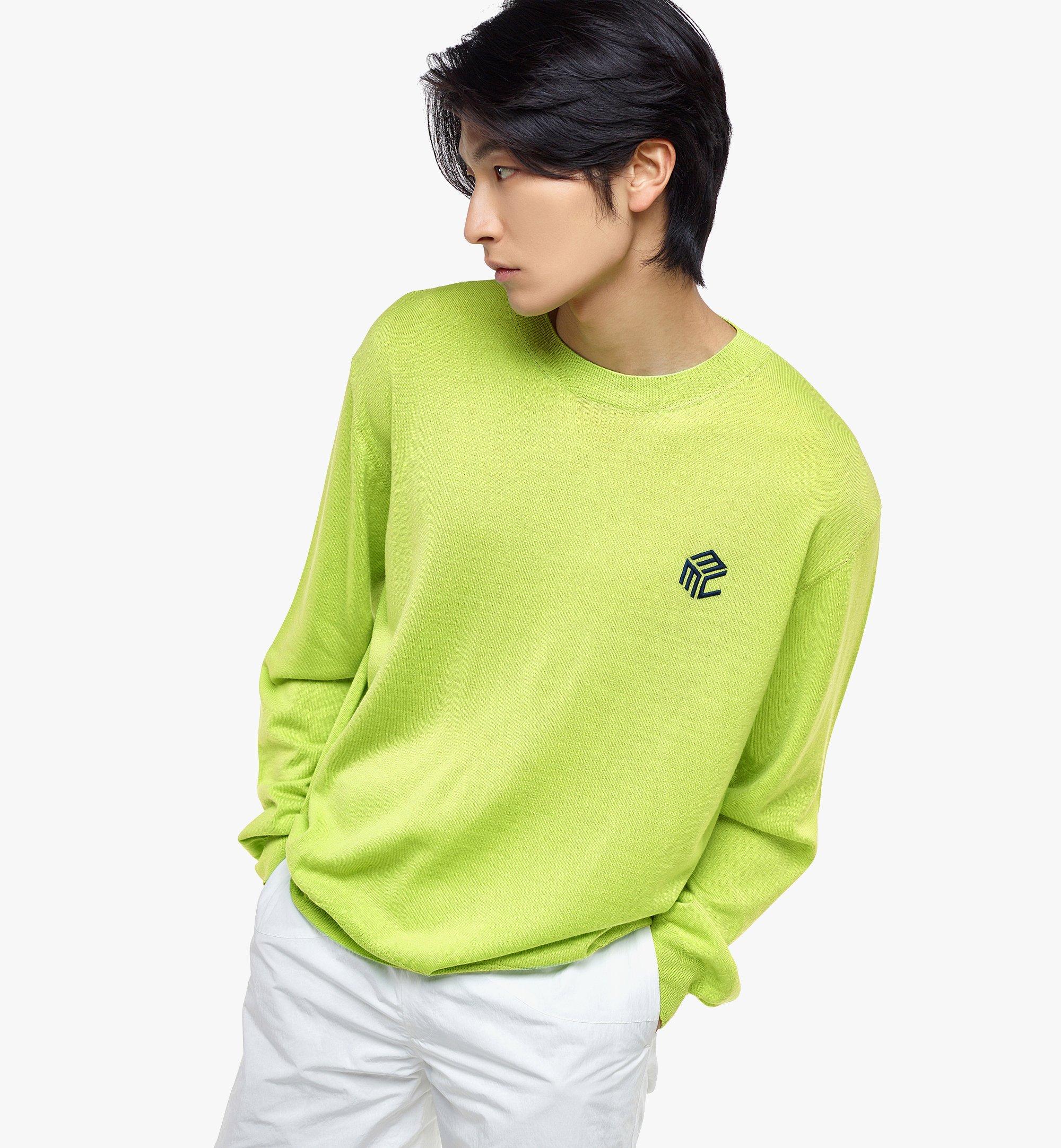 MCM キュービックロゴ ウール セーター Green MHEDSMM02J700L ほかの角度から見る 3