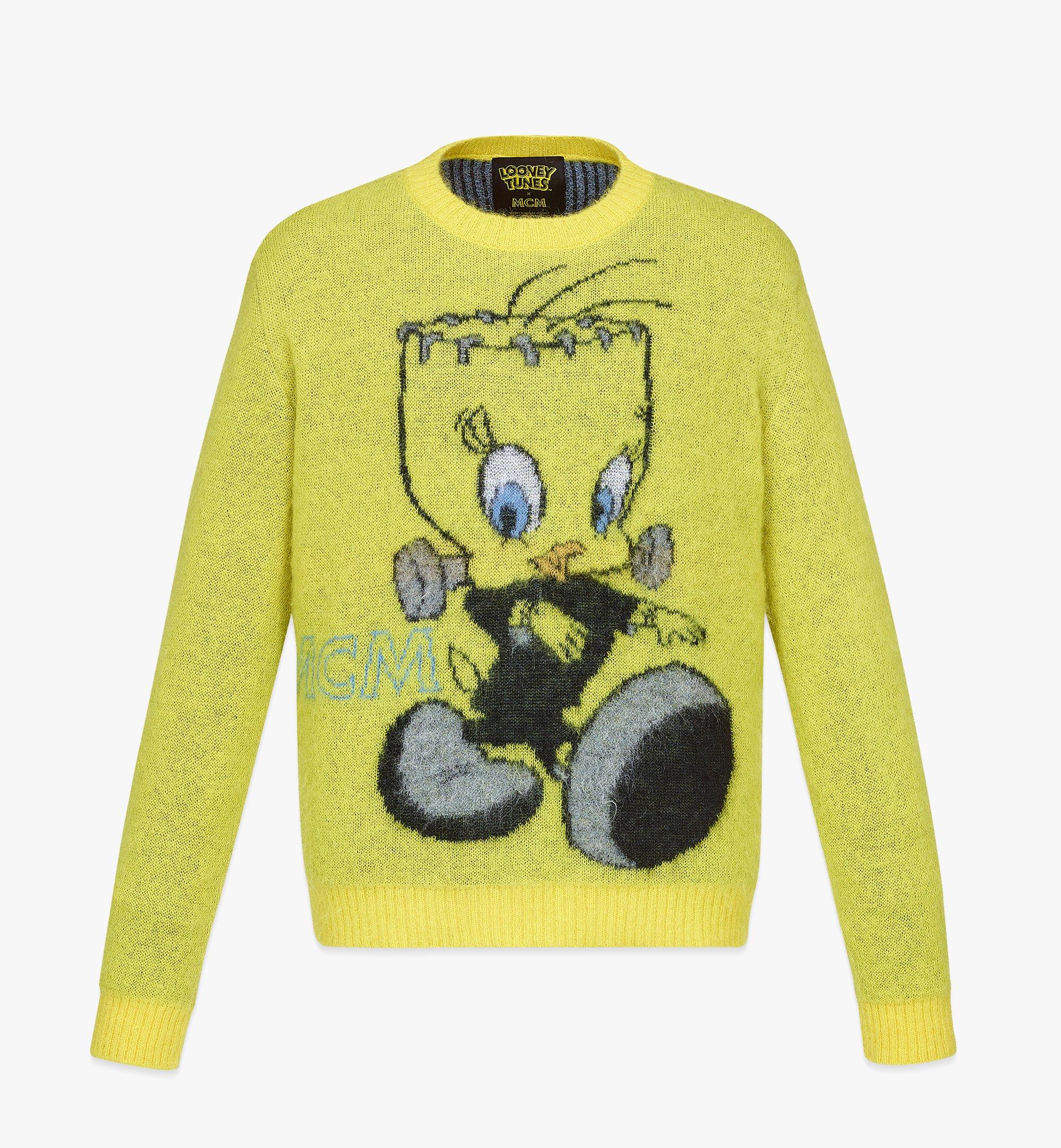 MCM Men’s Looney Tunes x MCM  Mohair Jacquard Sweater Yellow MHEDSMM05YW00L Alternate View 1