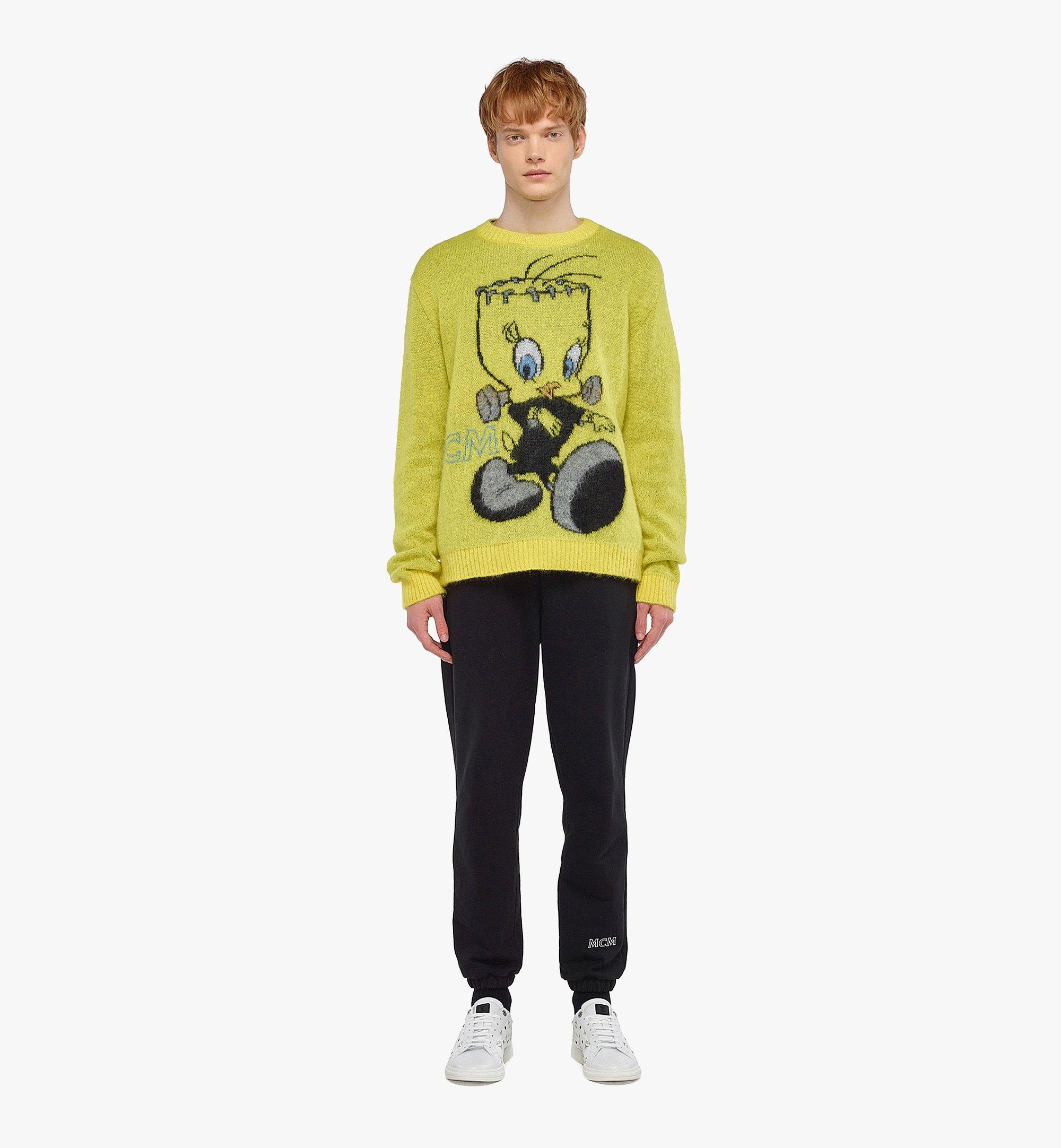 MCM Men’s Looney Tunes x MCM  Mohair Jacquard Sweater Yellow MHEDSMM05YW2XL Alternate View 2