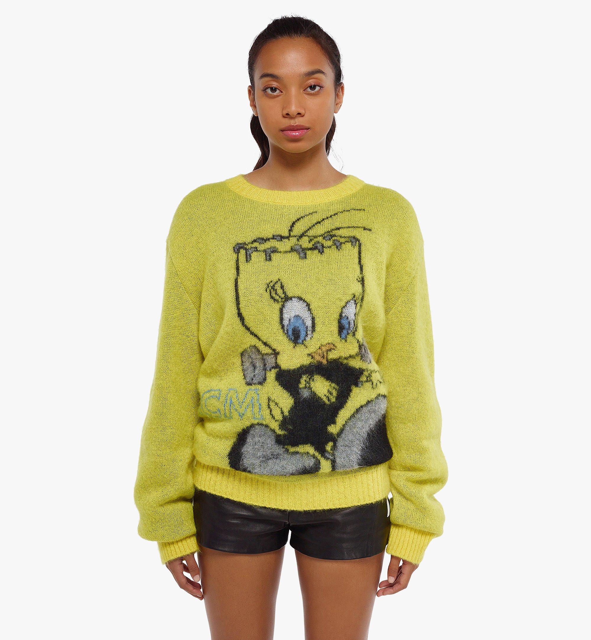 MCM Men’s Looney Tunes x MCM  Mohair Jacquard Sweater Yellow MHEDSMM05YW2XL Alternate View 5