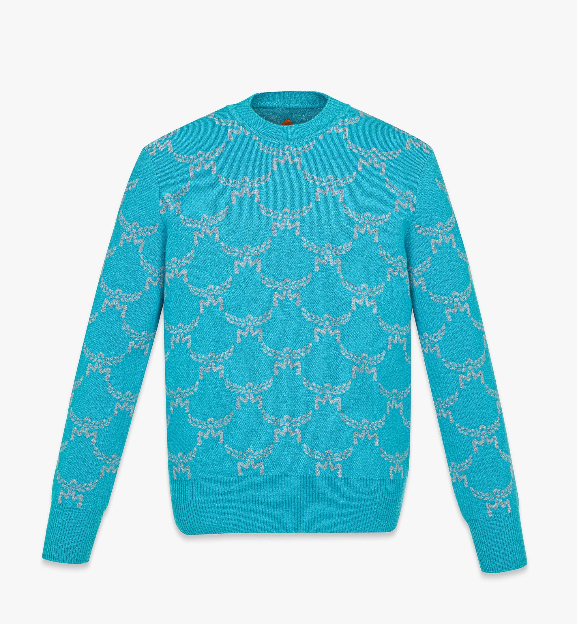 MCM Pullover aus Wolle und recyceltem Kaschmir mit Lauretos-Monogramm Blue MHEEAMM02E40XS Noch mehr sehen 1