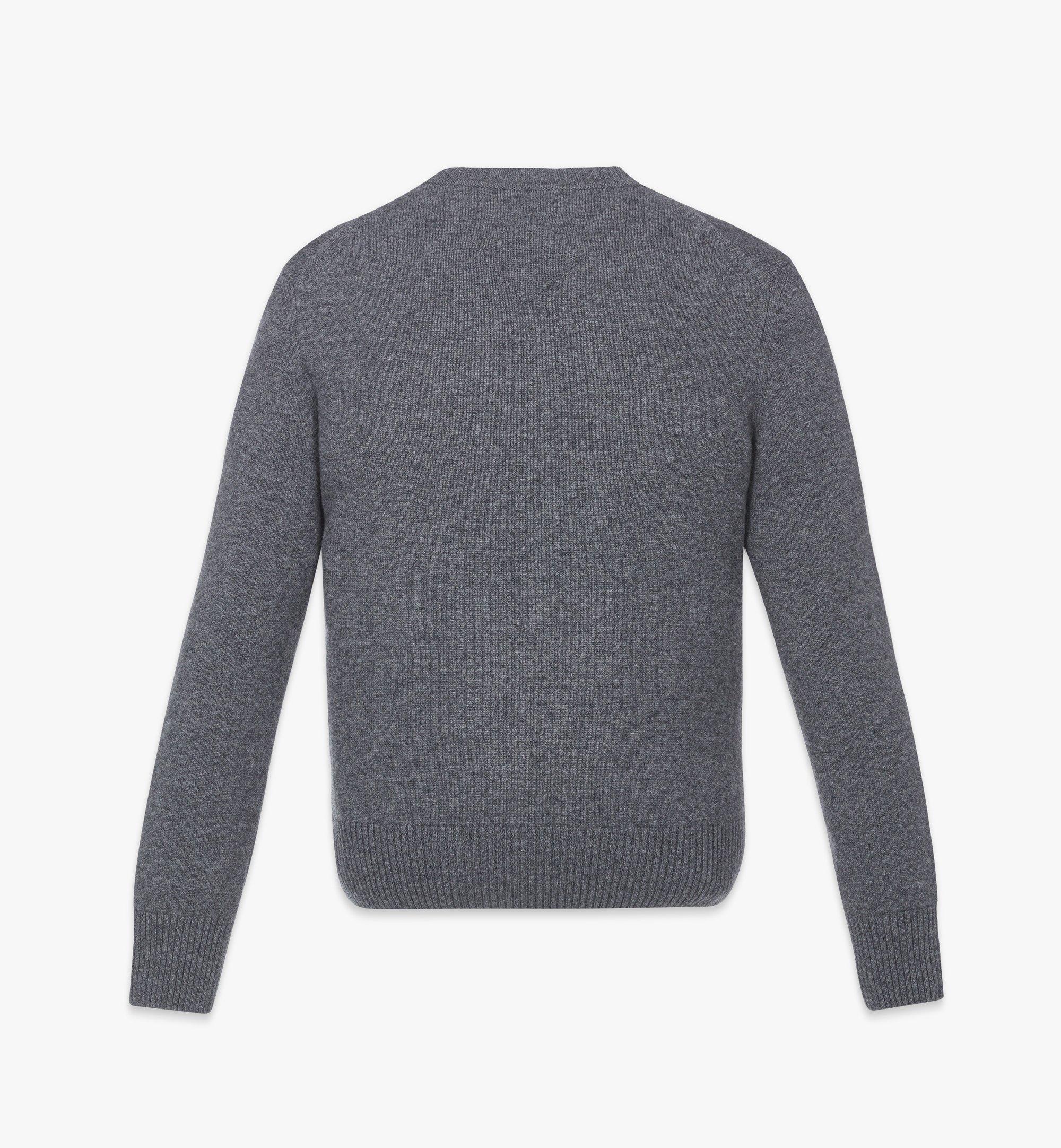 MCM Laurel Sweater in Wool and Recycled Cashmere Grey MHEESMM01ED00M Alternate View 1