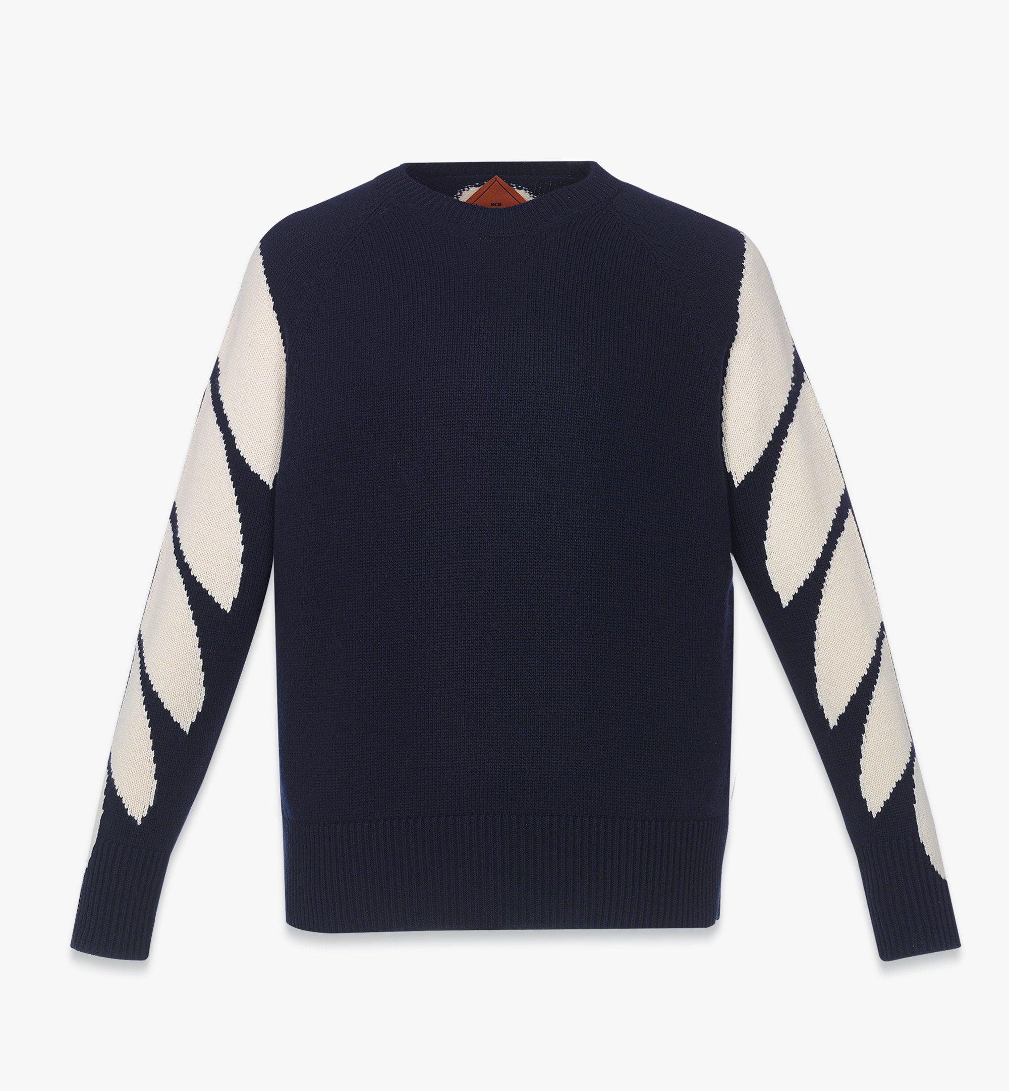 Large Intarsia Laurel Sweater Blue | MCM ®US