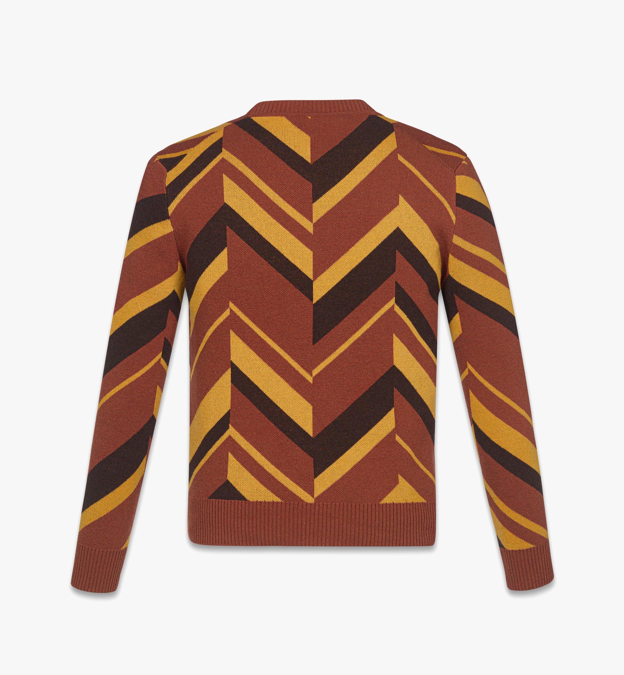 MCM Pullover aus Woll-Kaschmir-Jacquard mit Mega-Fischgrätmuster Gold MHEFAMM01Y000M Noch mehr sehen 1