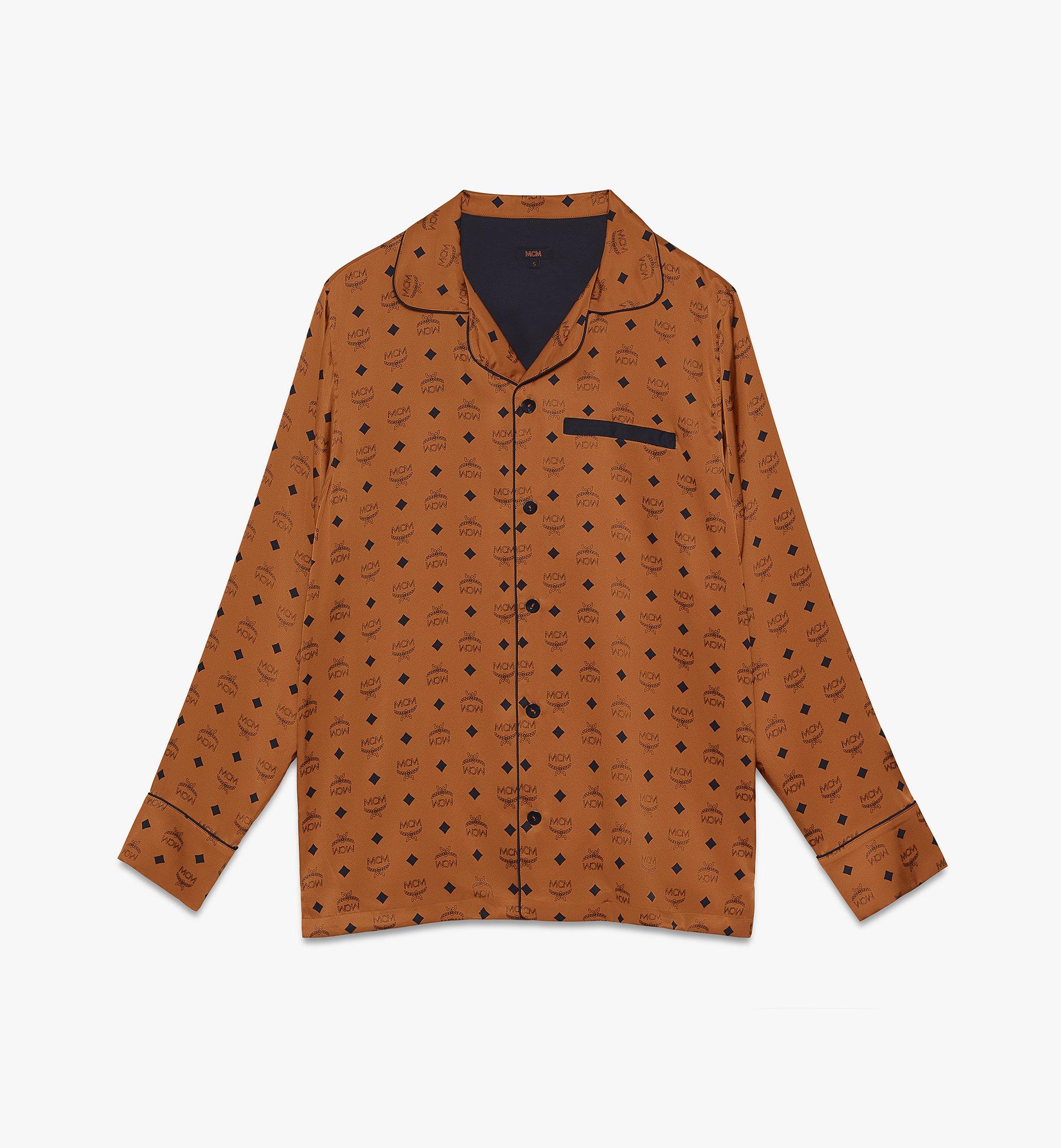 Small クラシック ロゴ シルク パジャマシャツ Cognac | MCM ®JP