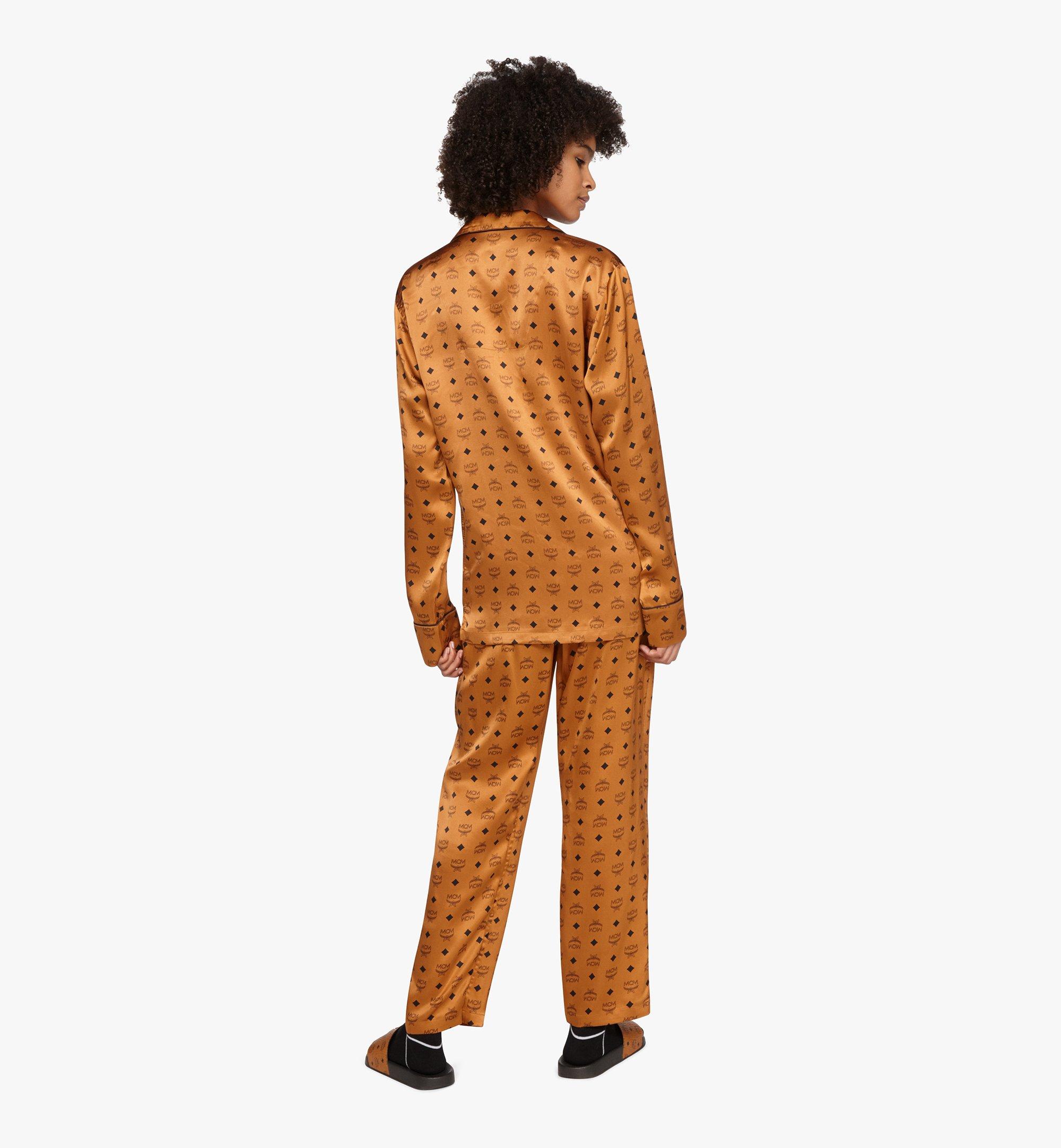 MCM クラシック ロゴ シルク パジャマシャツ Cognac MHHASBM01CO00S ほかの角度から見る 4